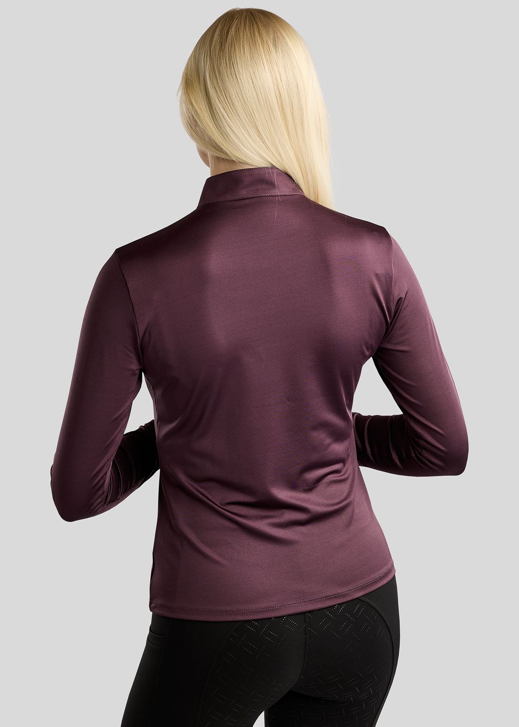 MoFair Long Sleeved Polo w. Gun Metal Logo Print - Fig 