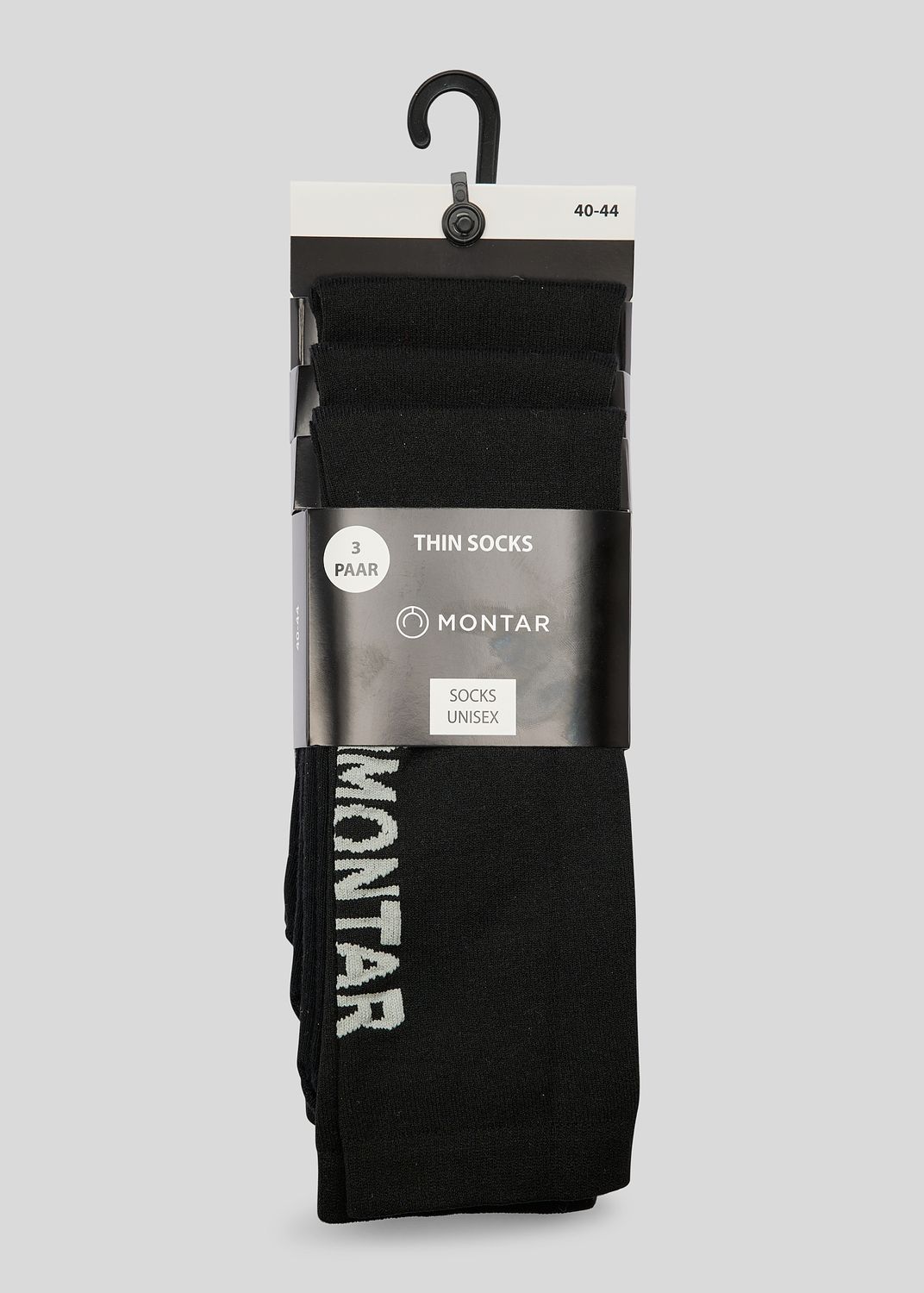 Nylon Socks High 3-Pack - Black 