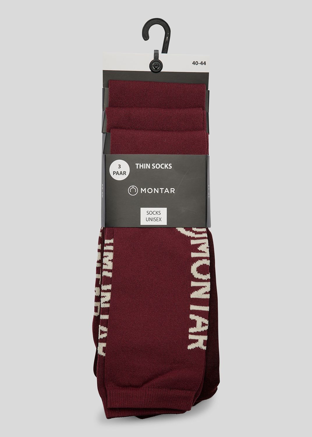 Nylon sock 3 pairs plum