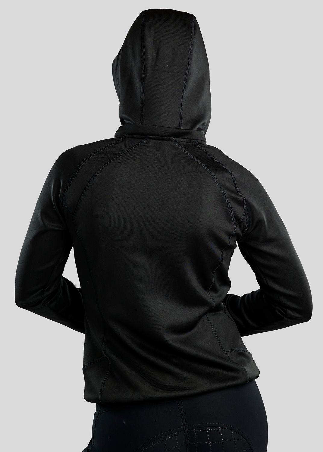 MoBlair Full Zip Softshell Gun Metal Crystal Logo Detachable Hood