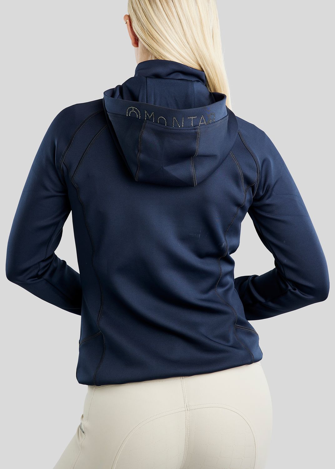 MoBlair Full Zip Softshell Gun Metal Crystal Logo Detachable Hood