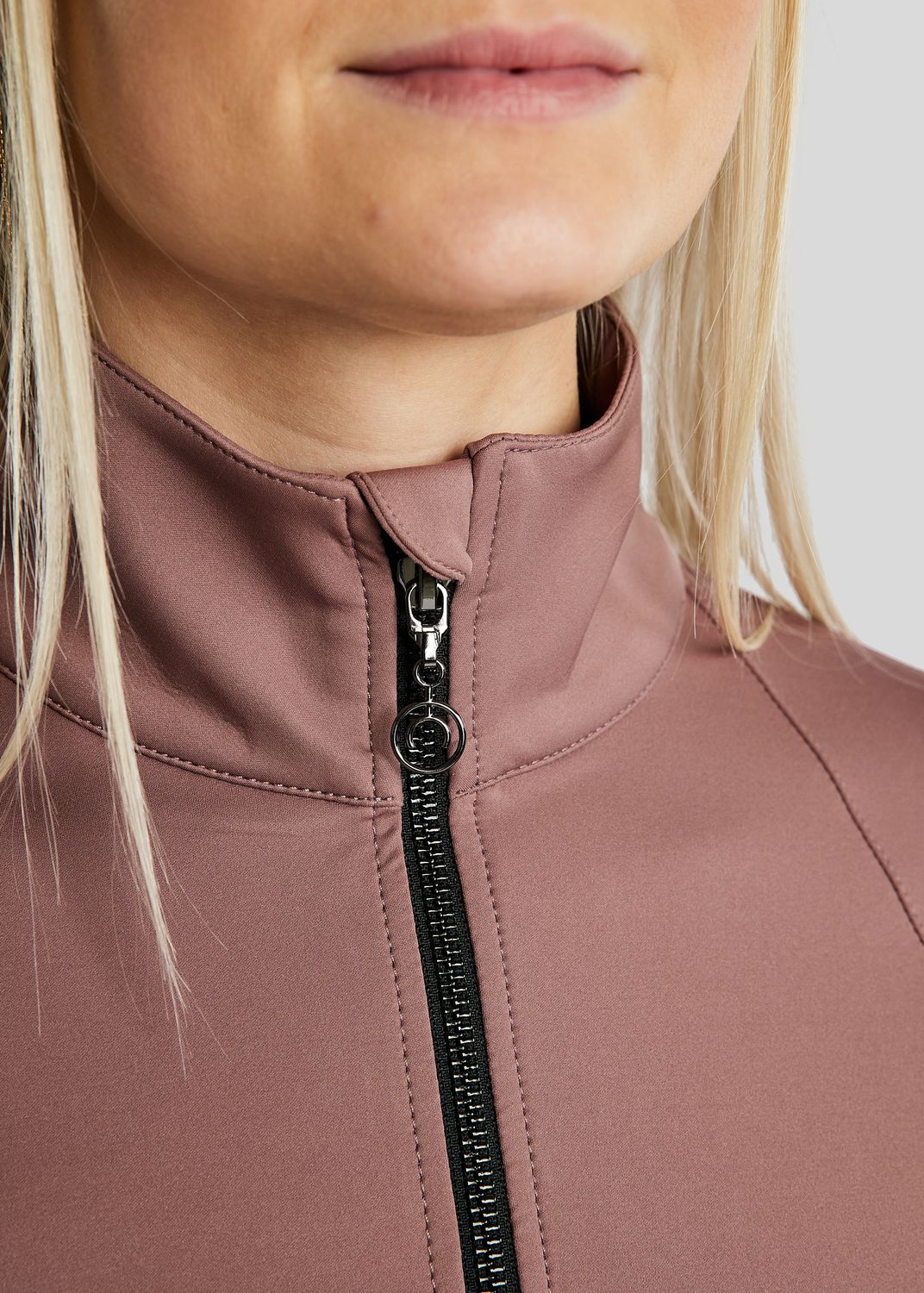 MoZida REFINED Jacket w. Gun Metal Crystal Logo - Dusty Rose 