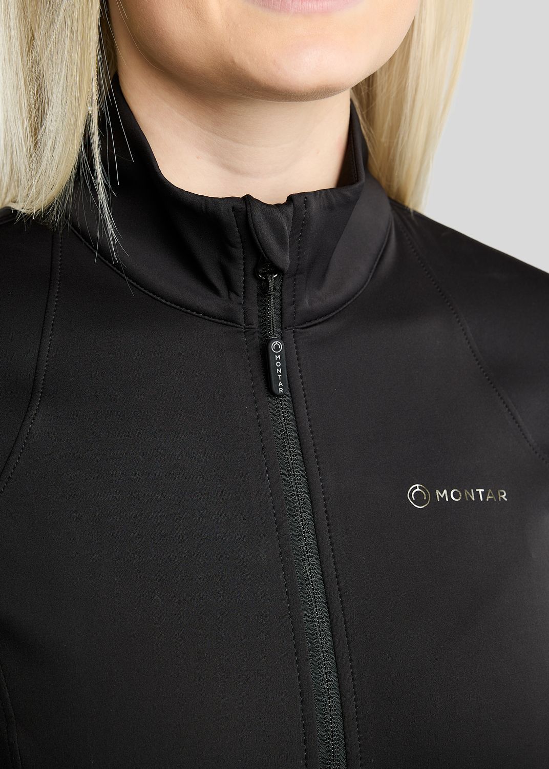 MoZida REFINED Jacket w. Gun Metal Crystal Logo - Black 