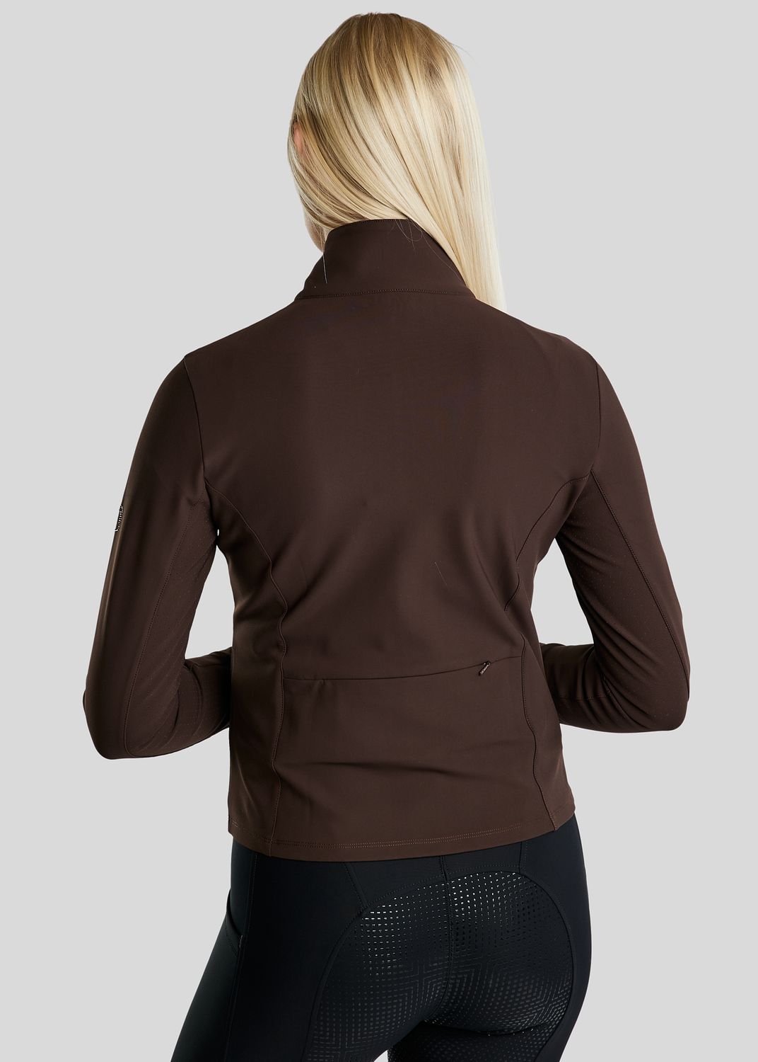 MoZida REFINED Jacket w. Gun Metal Crystal Logo - Brown 