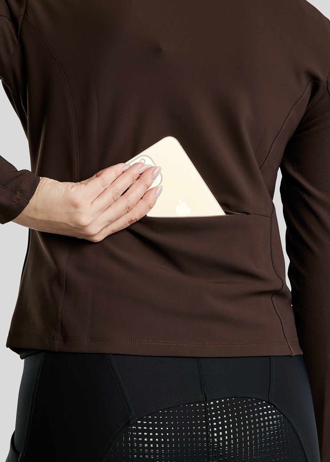 MoZida REFINED Jacket w. Gun Metal Crystal Logo - Brown 