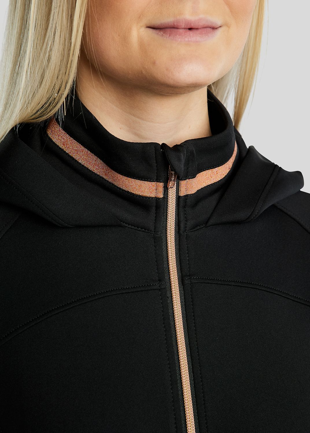 MoGlenda Jacket w. Rosegold Caviar Tape - Black 