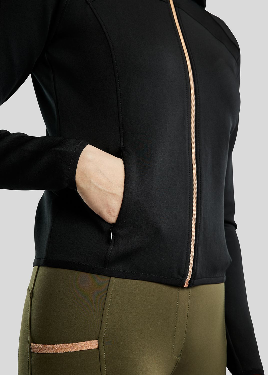 MoGlenda Jacket w. Rosegold Caviar Tape - Black 