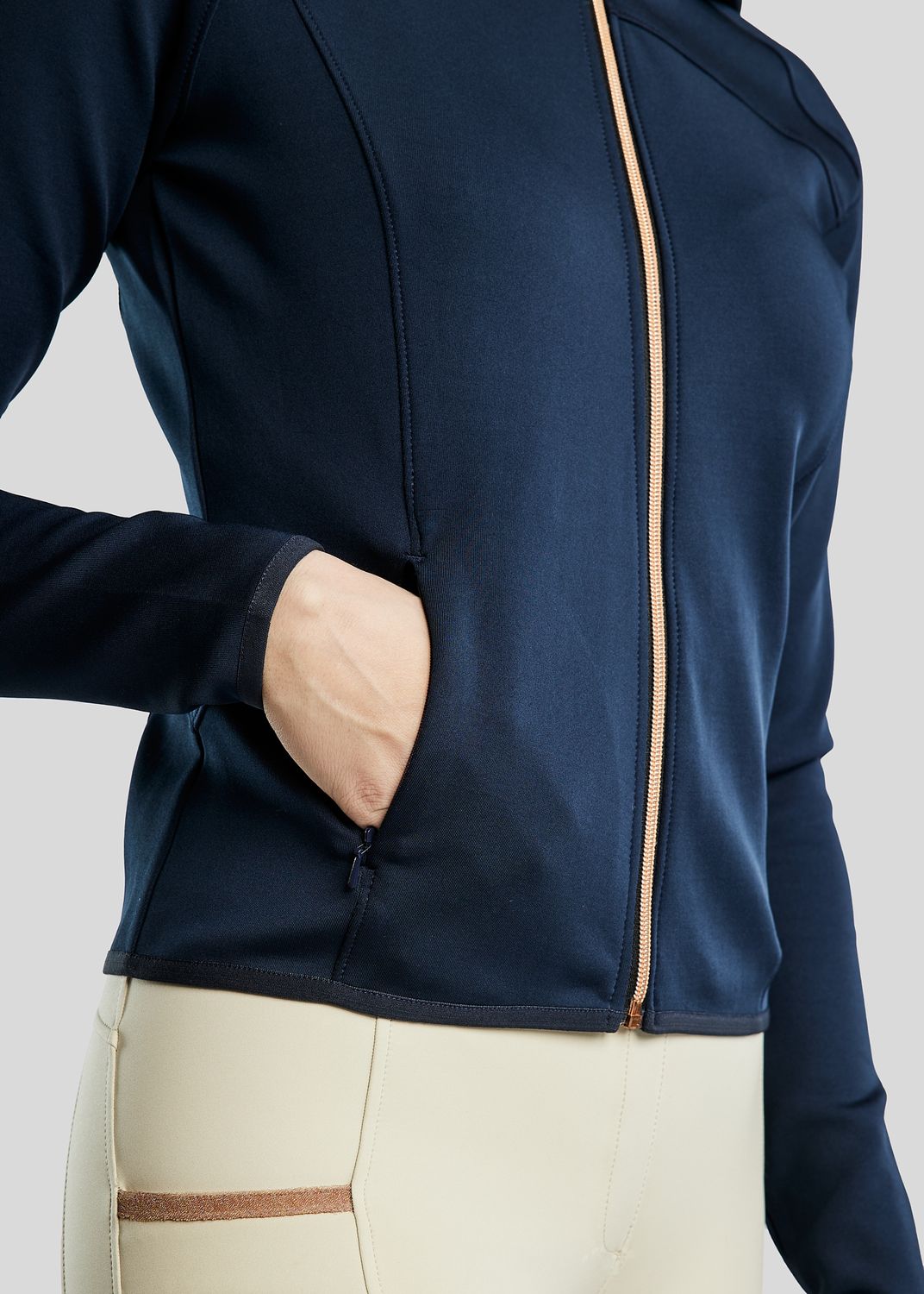 MoGlenda Jacket w. Rosegold Caviar Tape - Navy 