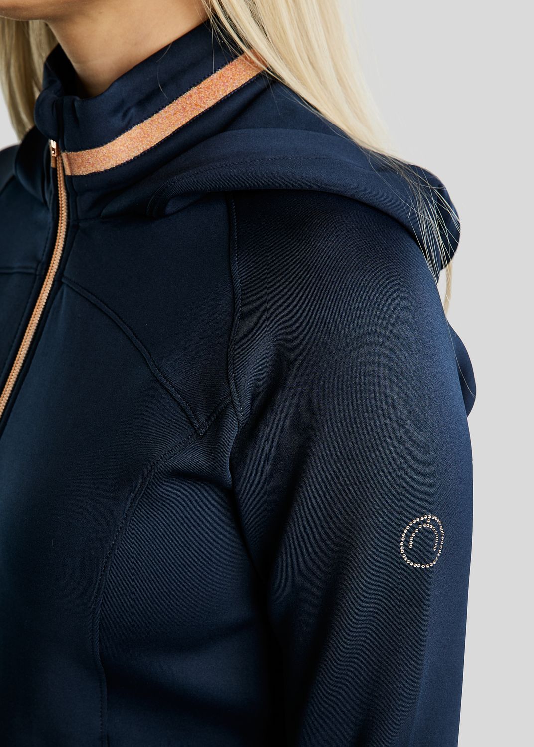 MoGlenda Jacket w. Rosegold Caviar Tape - Navy 