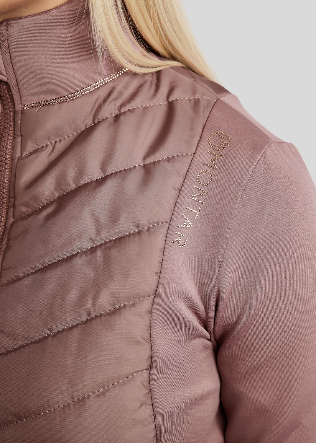 MoMari Hybrid Jacket w. Rosegold Crystals - Dusty Rose 