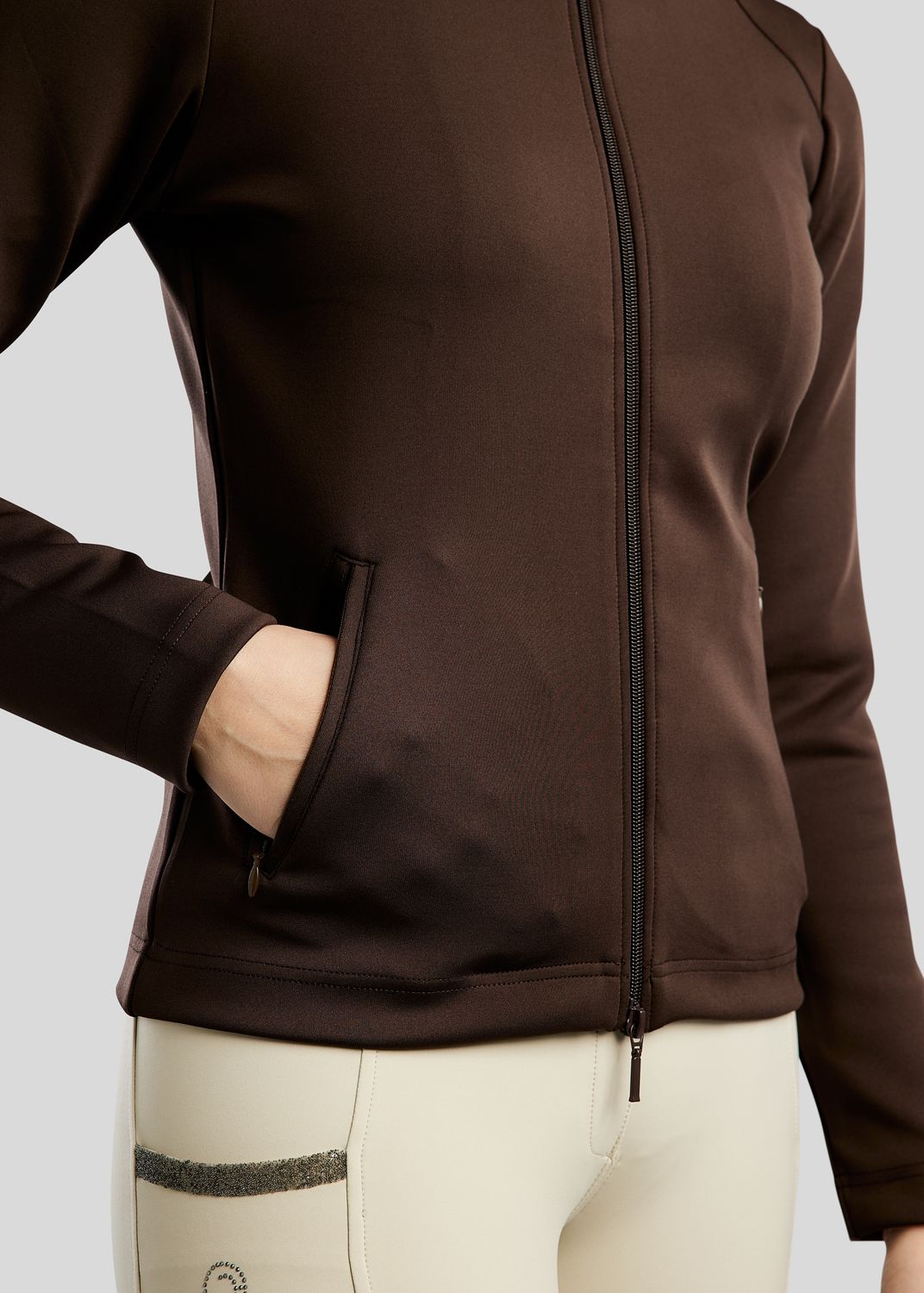 MoAddie Softshell Jacket w. Rosegold Logo - Brown 