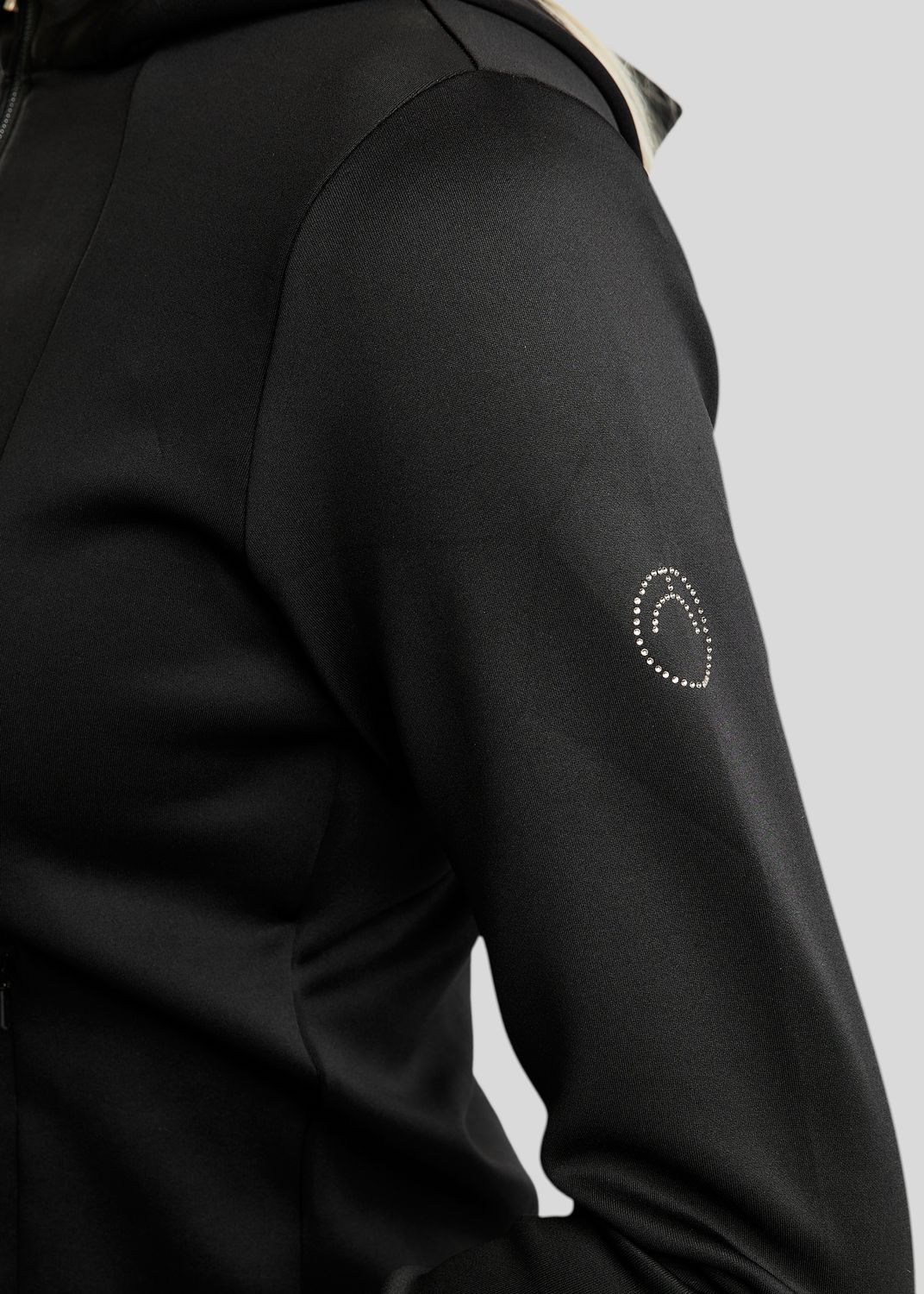 MoLila Jacket w. Champagne Crystal Tape and Crystals - Black