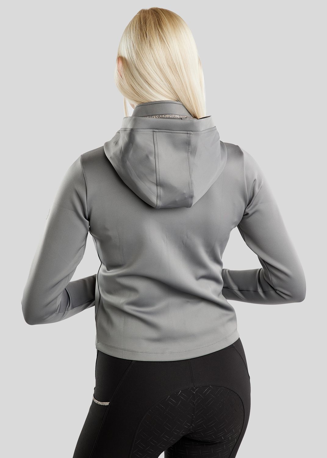 MoLila Jacket w. Champagne Crystal Tape and Crystals - Grey