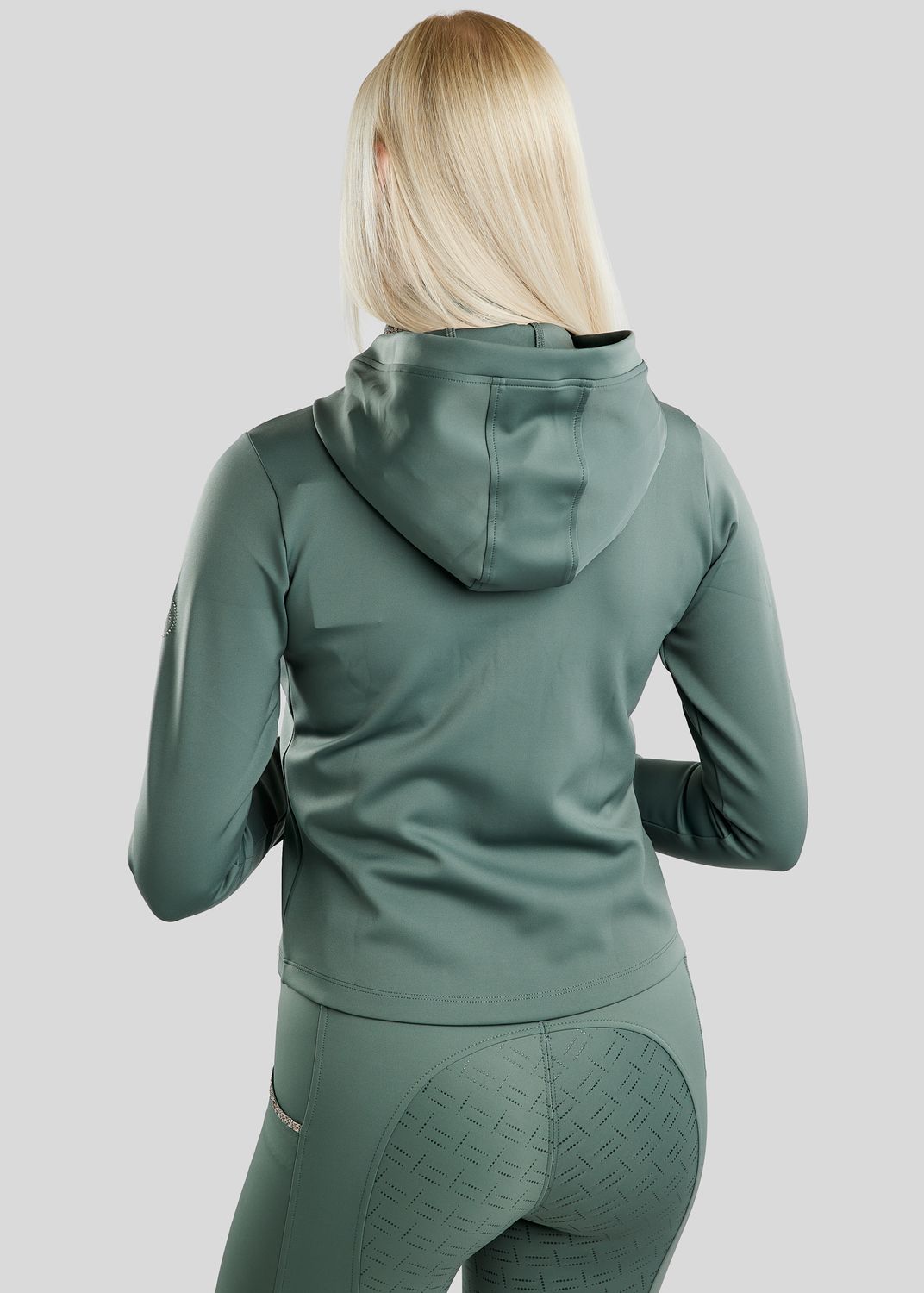 MoLila Jacket w. Champagne Crystal Tape and Crystals - Jade