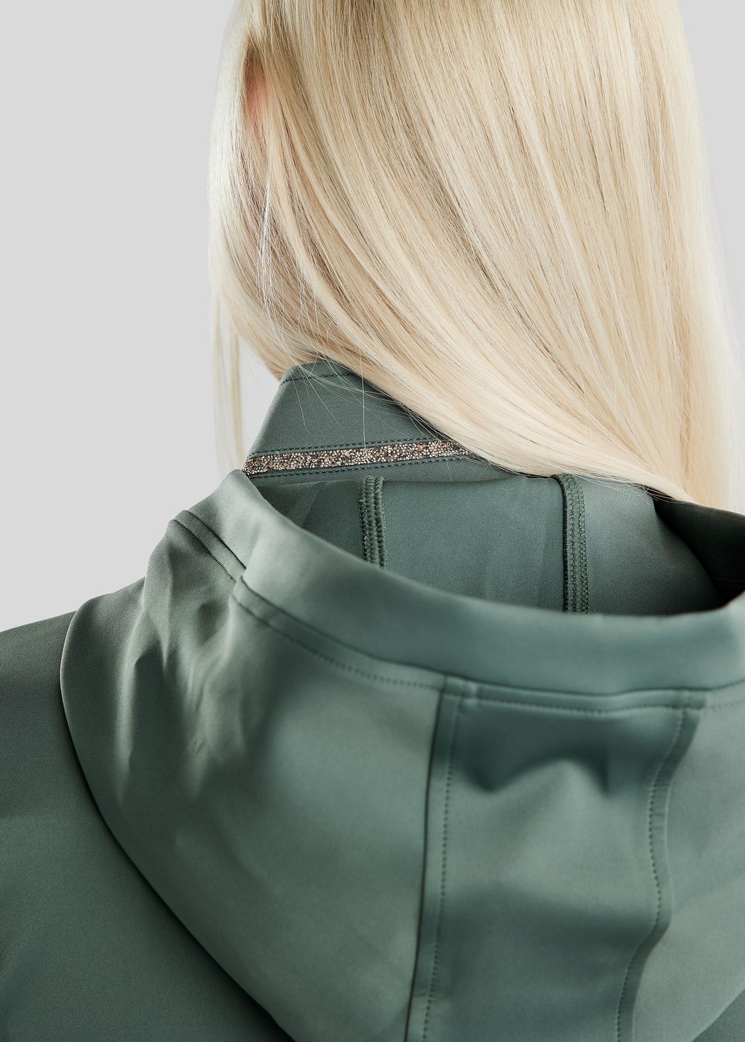 MoLila Jacket w. Champagne Crystal Tape and Crystals - Jade