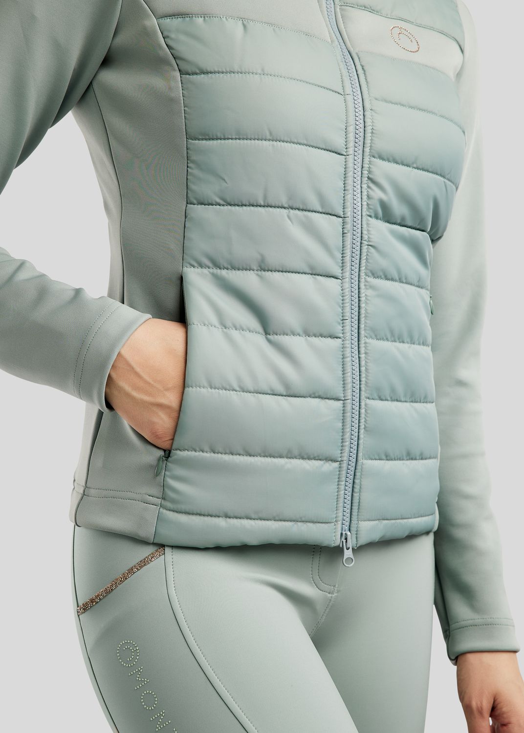 MoLila Hybrid Jacket w. Champagne Crystal Tape and Crystals - Turin