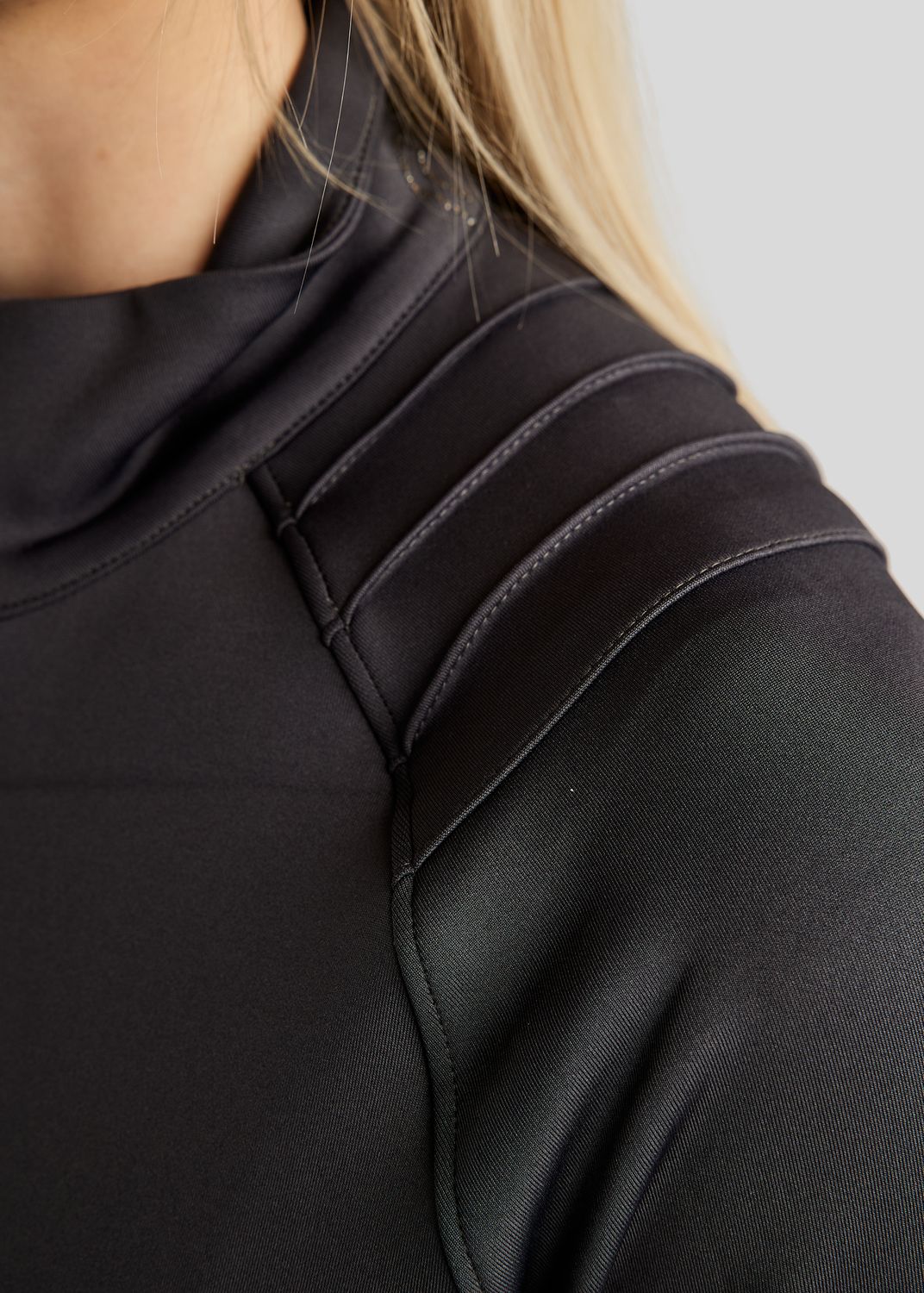 MoPearl Jacket w. Pintucks and Gun Metal Crystals - Slate Grey