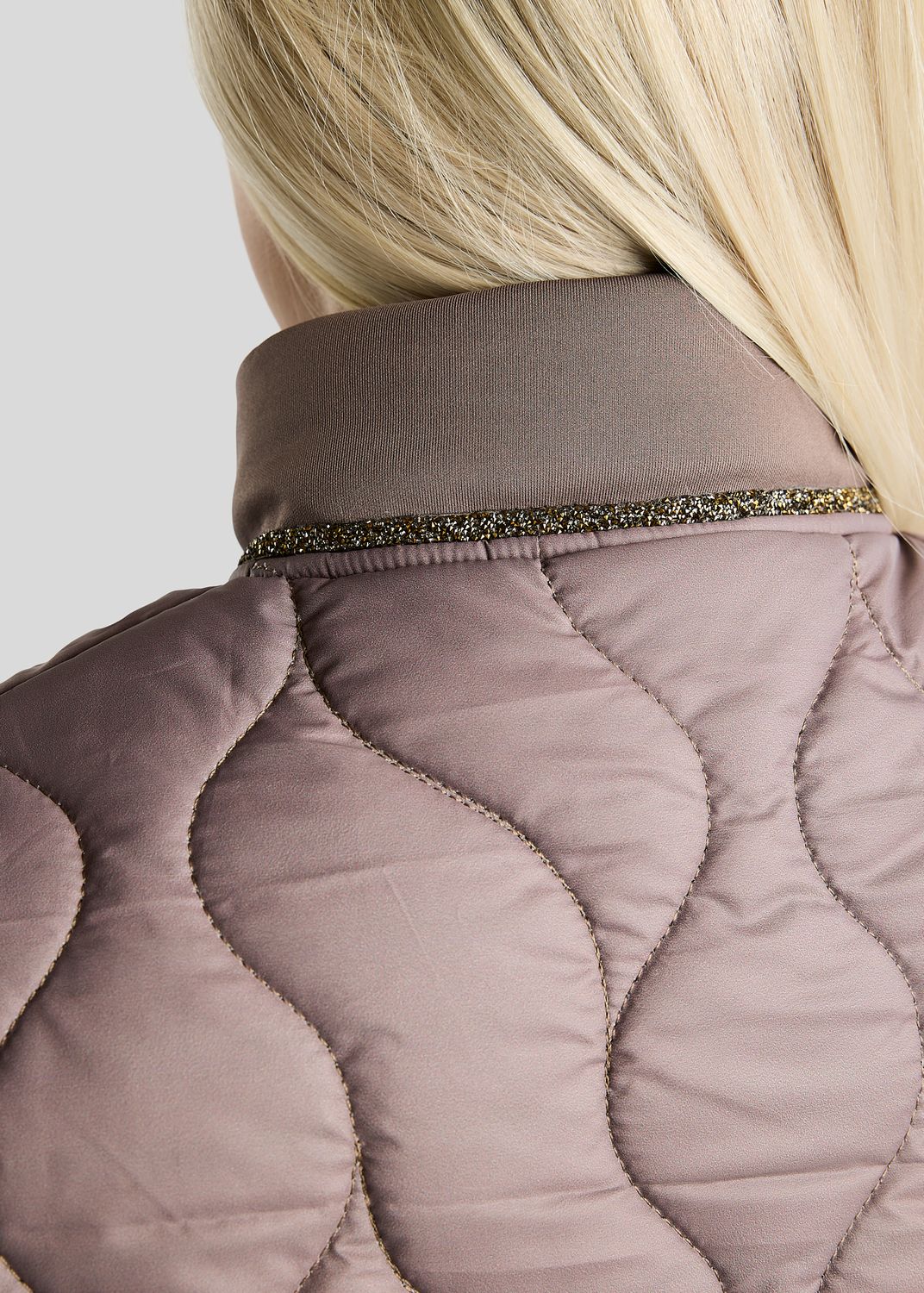  MoVeronica Hybrid Jacket w. Golden Quartz Crystal Tape and Crystals - Nougat Brown 