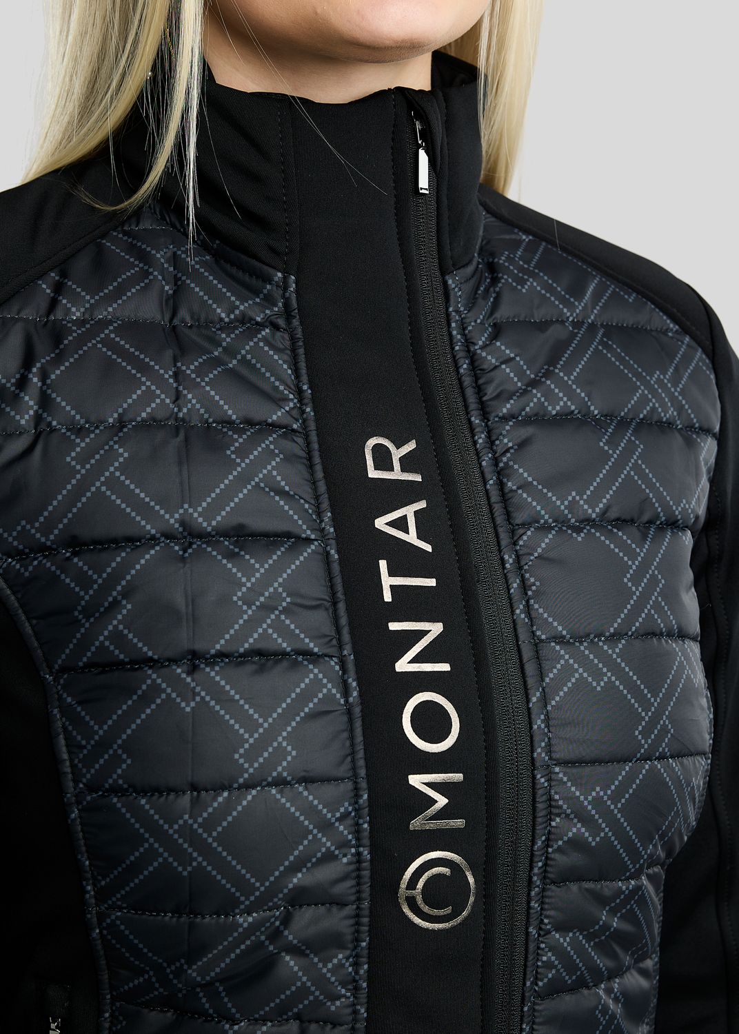 MoLeia Hybrid Jacket w. Lumber Check Print - Black 
