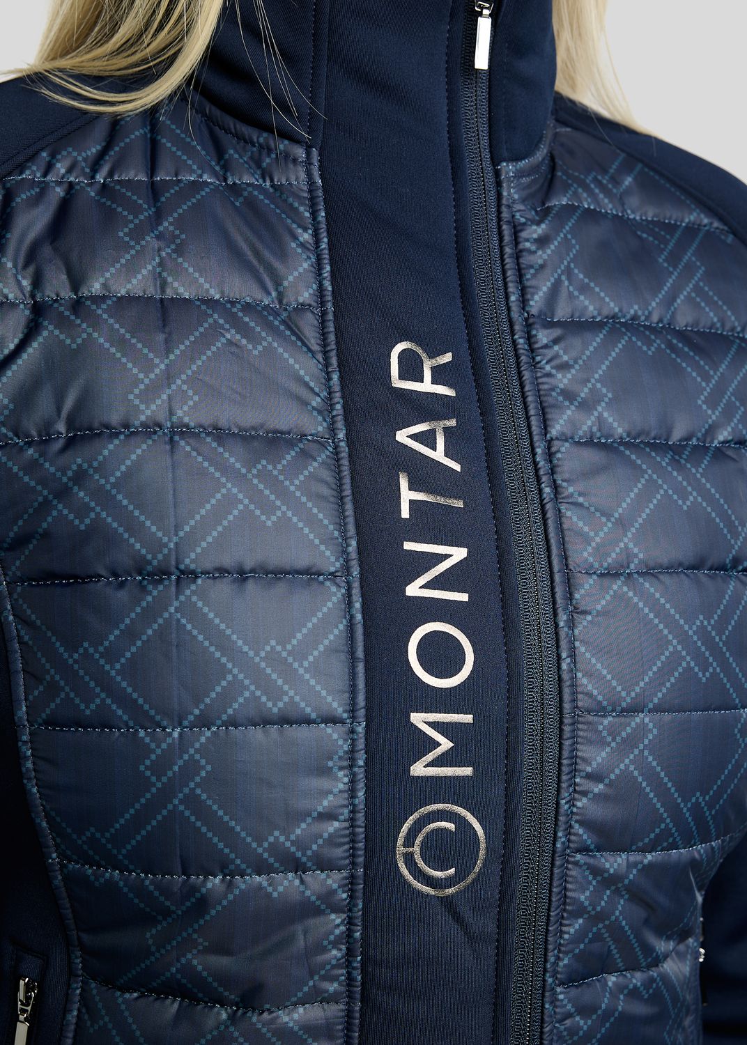 MoLeia Hybrid Jacket w. Lumber Check Print - Navy 