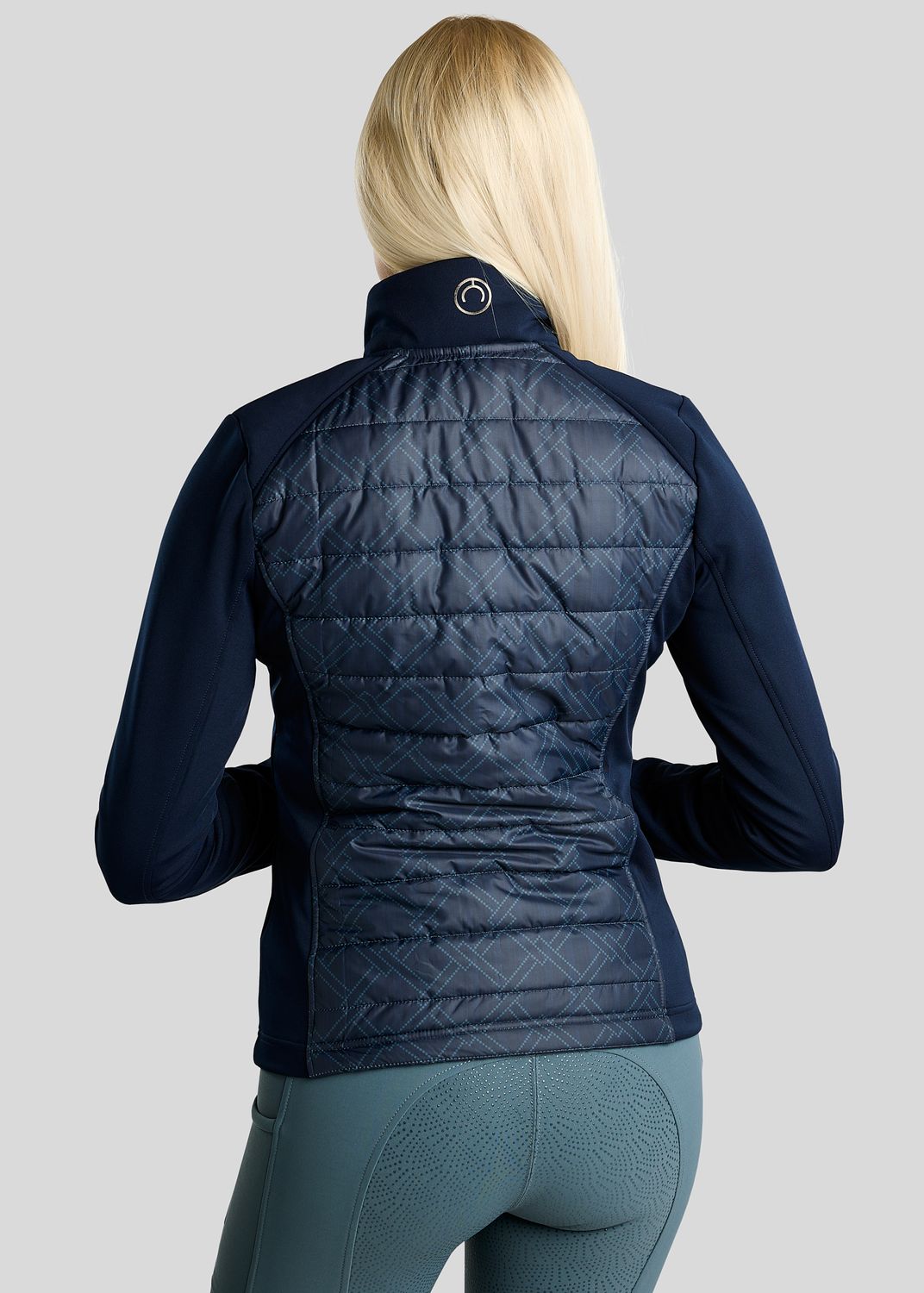 MoLeia Hybrid Jacket w. Lumber Check Print - Navy 