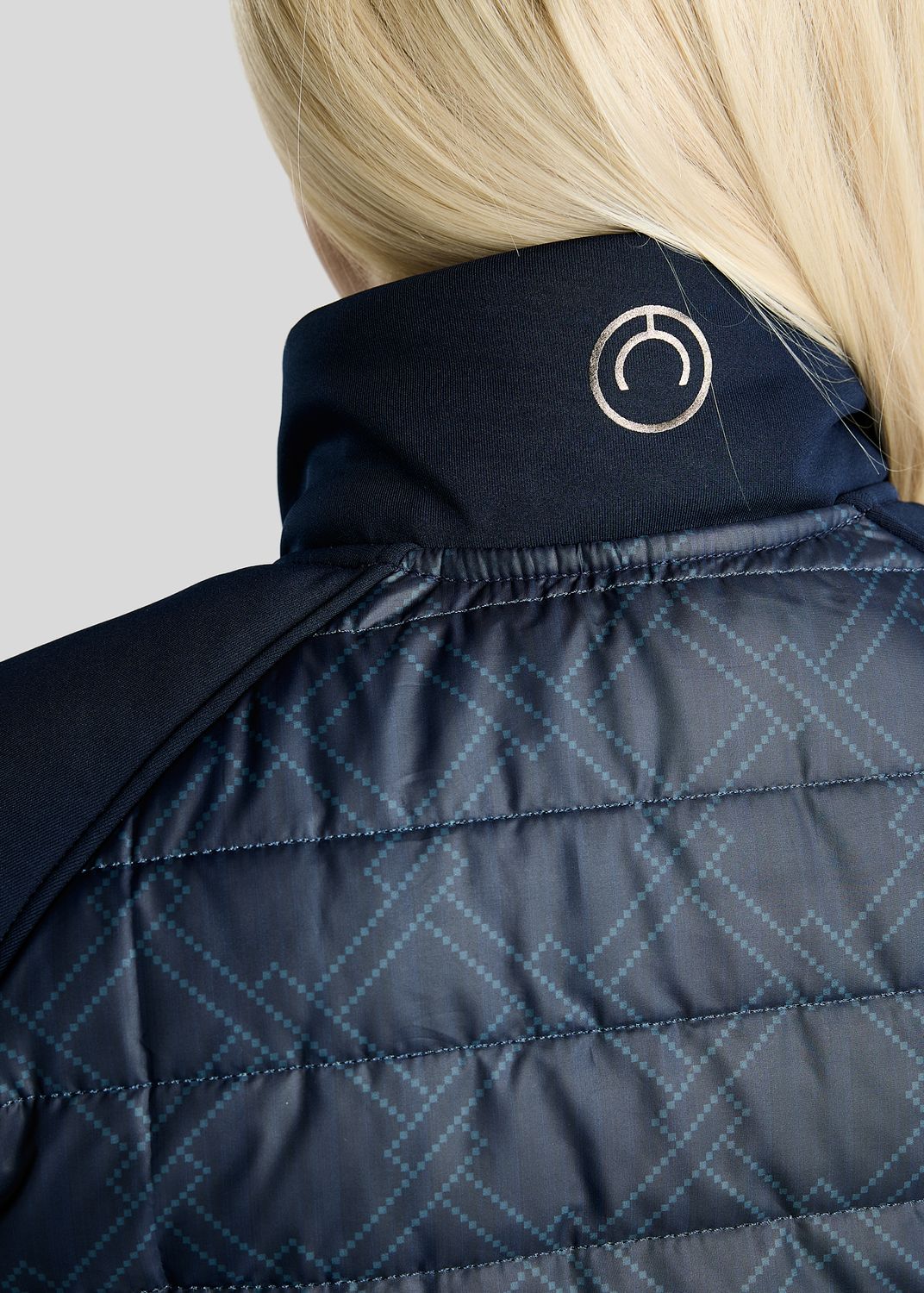 MoLeia Hybrid Jacket w. Lumber Check Print - Navy 