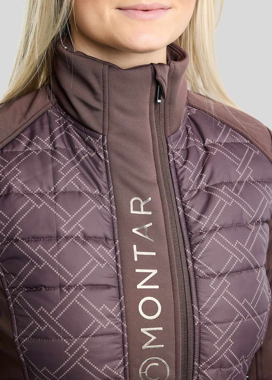MoLeia Hybrid Jacket w. Lumber Check Print - Black Peony 