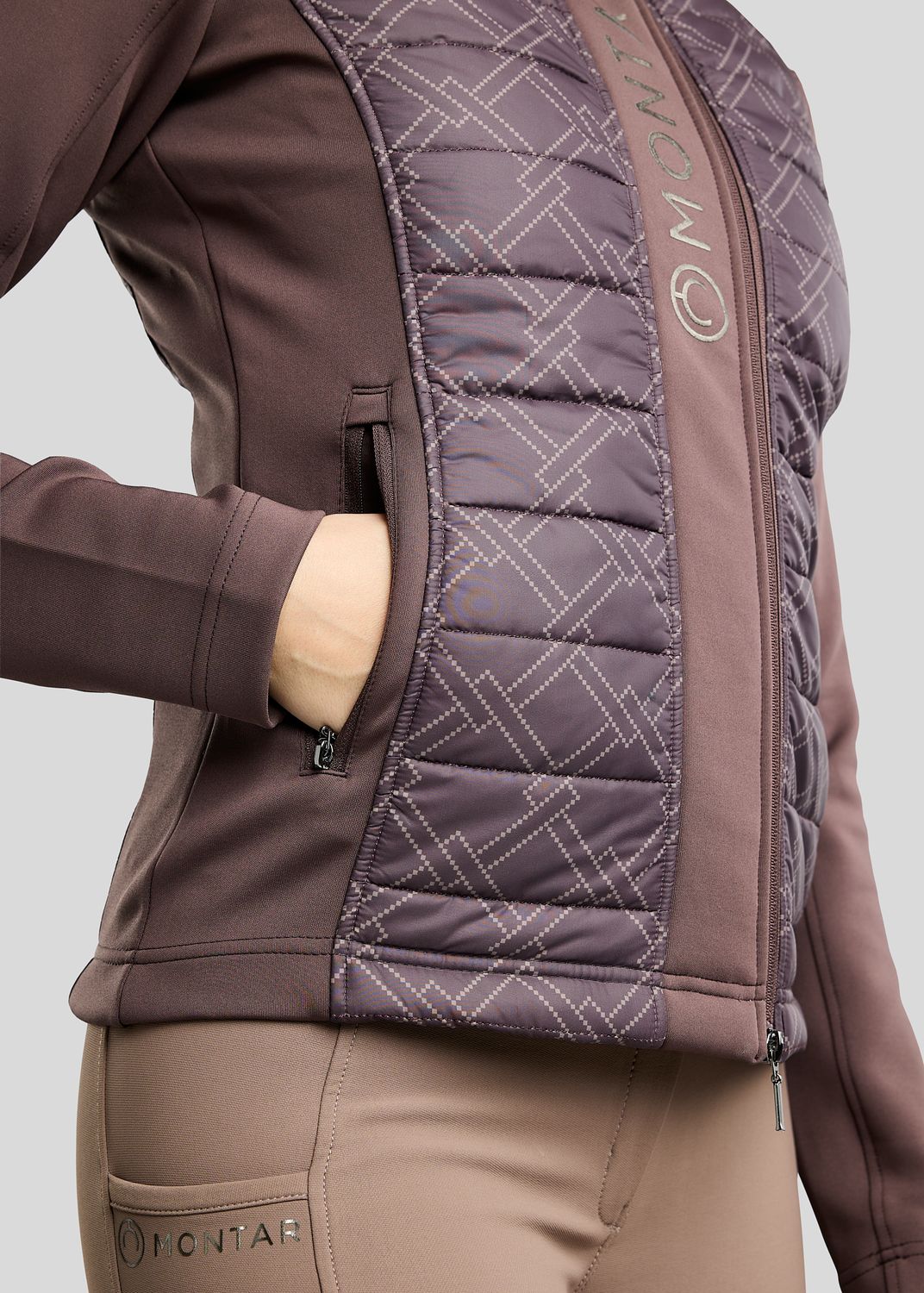 MoLeia Hybrid Jacket w. Lumber Check Print - Black Peony 