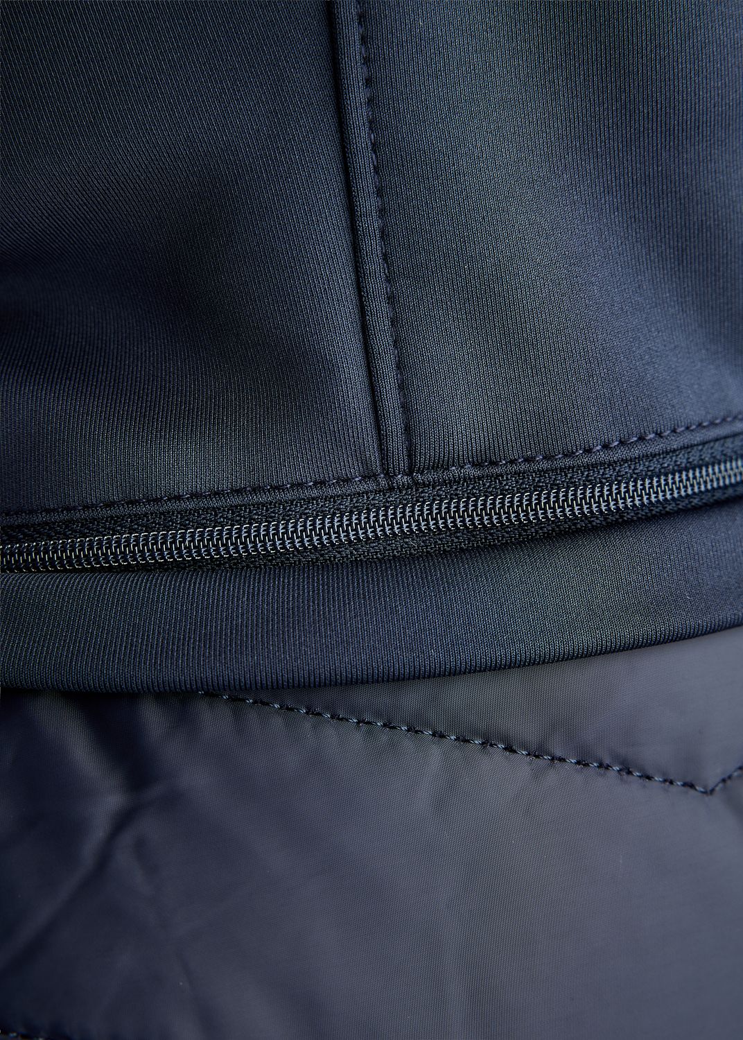 MoEverline Hybrid Jacket  w. Detachable Hood and Golden Quartz Crystsals - Navy 