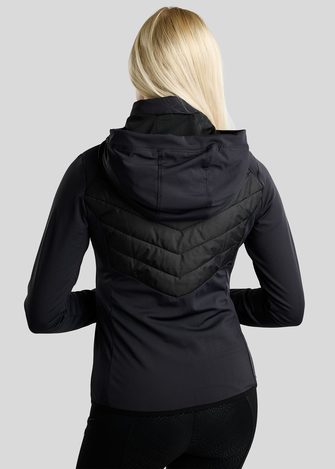 MoAddie Hybrid  Jacket w. Gun Metal Logo Charm - Black 