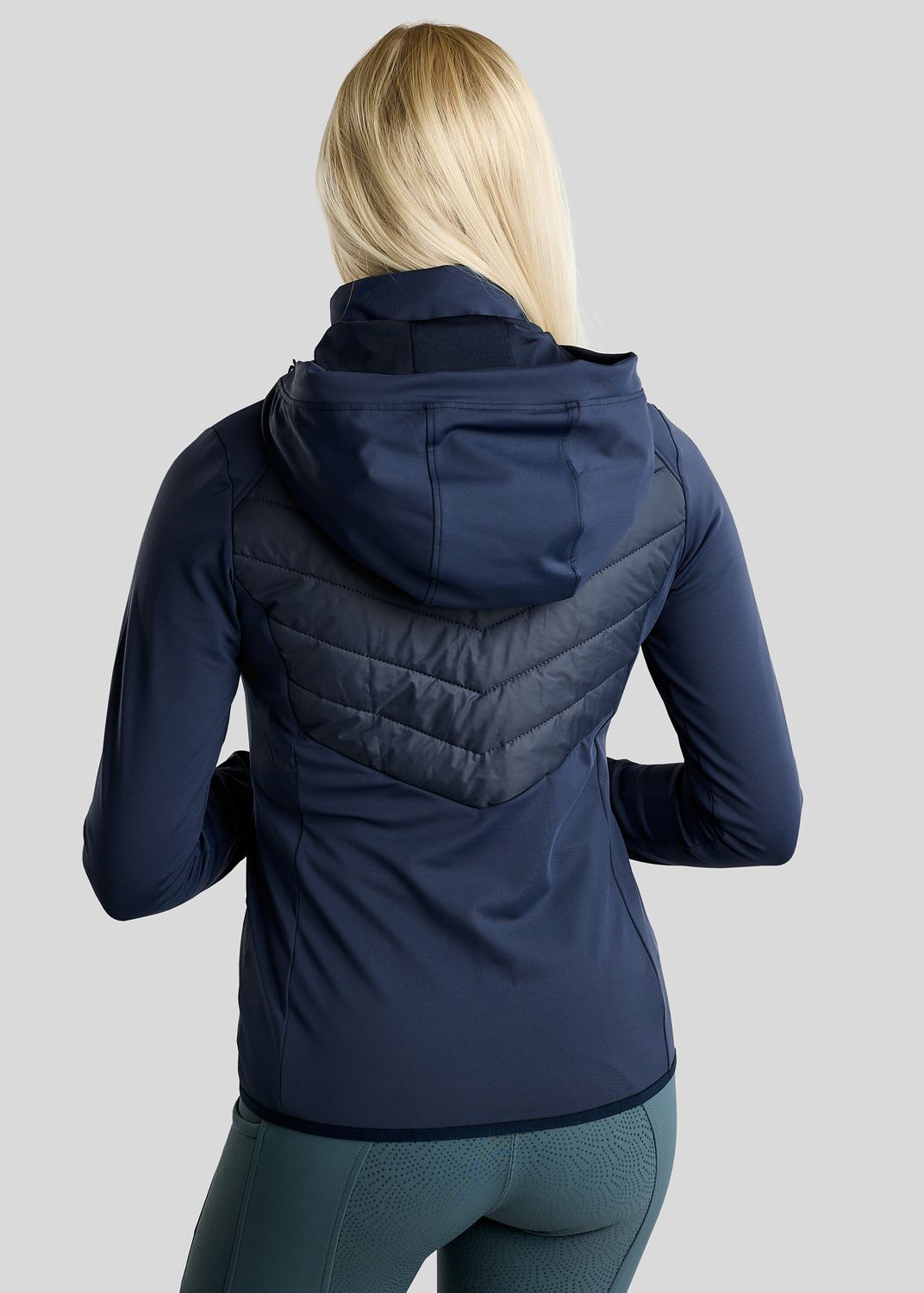 MoAddie Hybrid  Jacket w. Gun Metal Logo Charm - Navy 