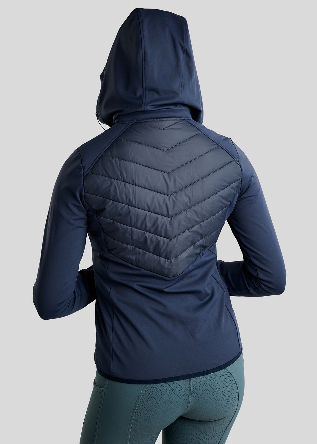 MoAddie Hybrid  Jacket w. Gun Metal Logo Charm - Navy 