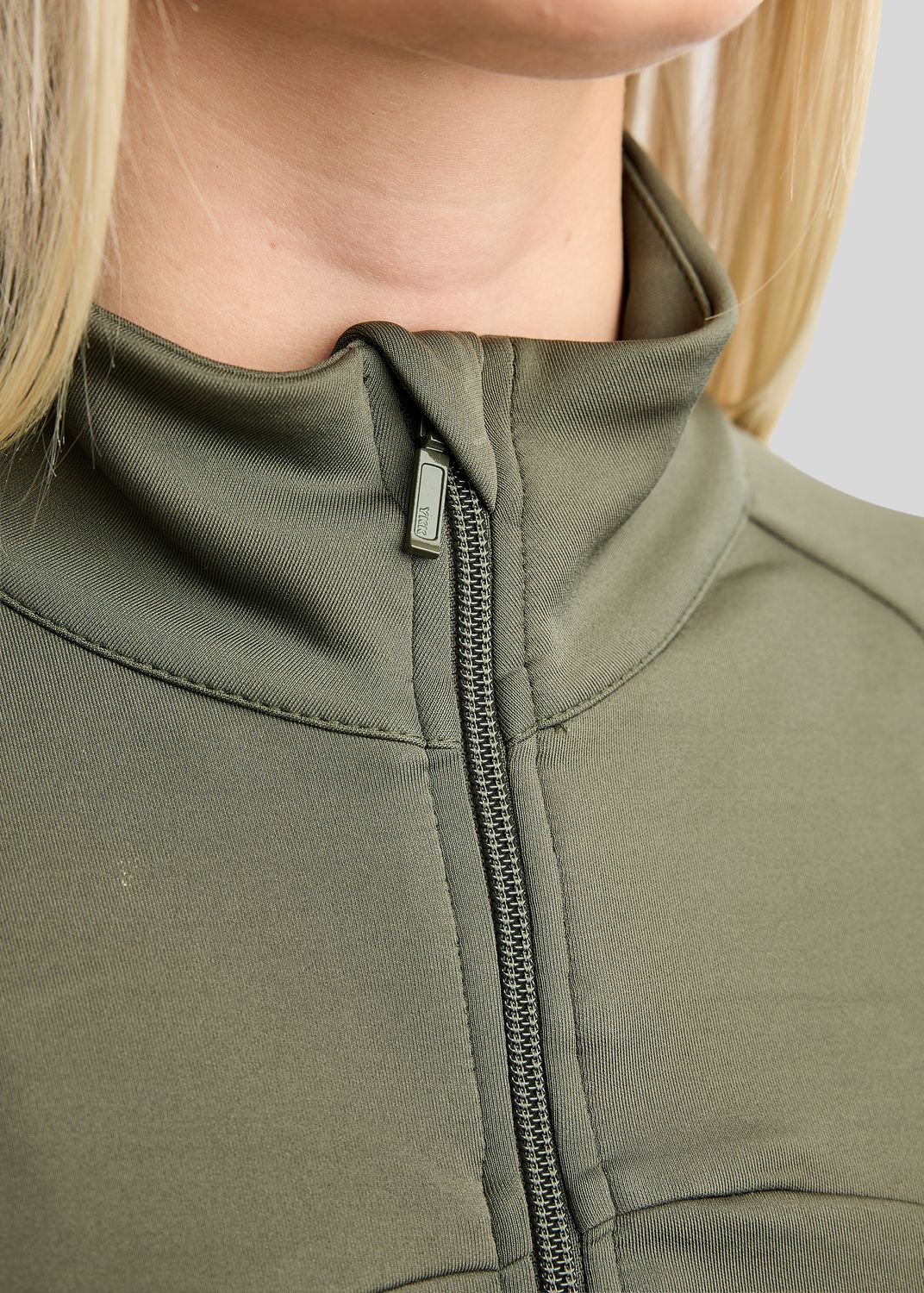 MoEverline Full Zip Jacket w. Golden Quartz Crystals - Forest Green 