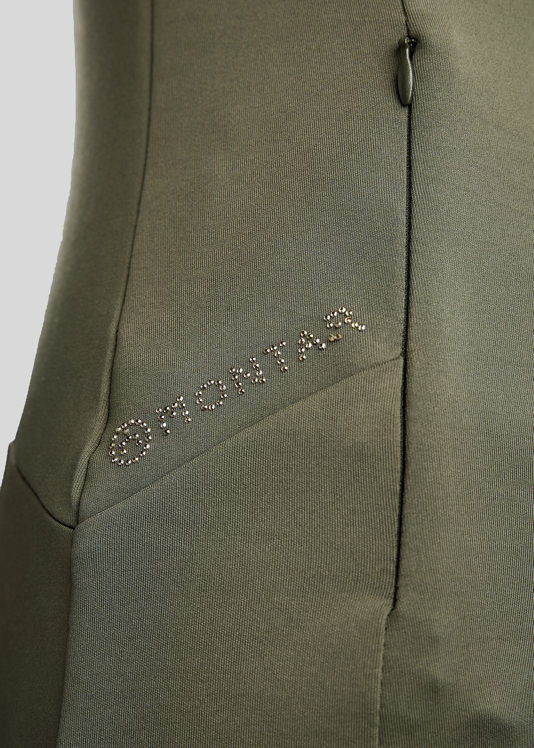 MoEverline Full Zip Jacket w. Golden Quartz Crystals - Forest Green 