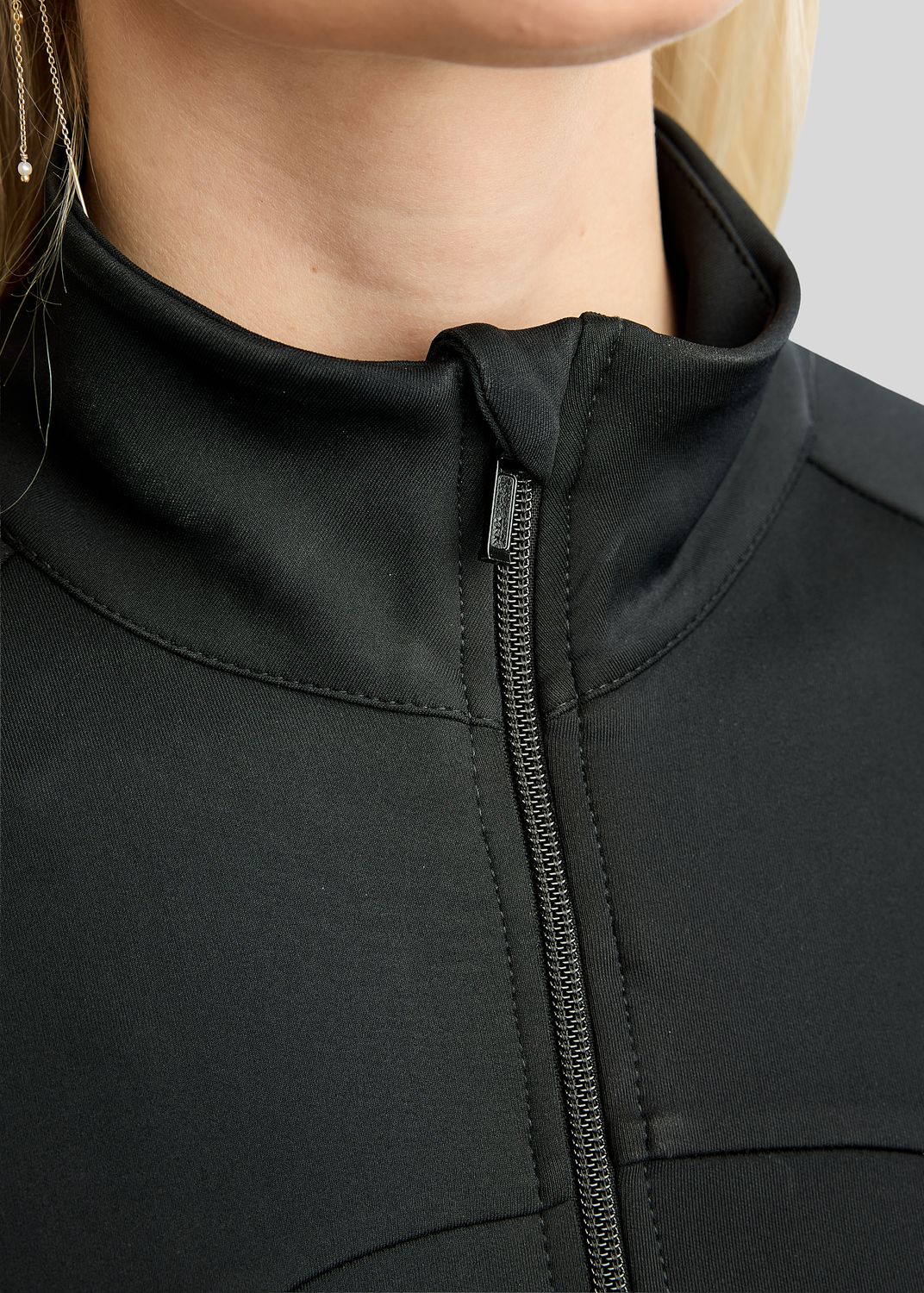 MoEverline Full Zip Jacket w. Golden Quartz Crystals - Black 