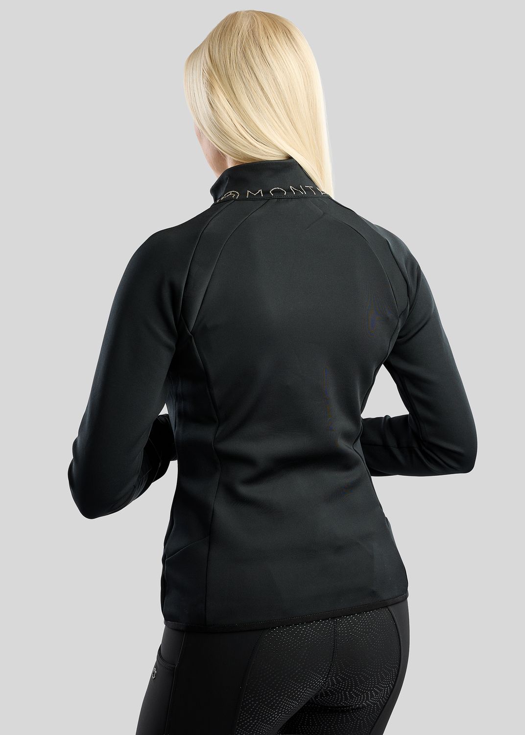 MoEverline Full Zip Jacket w. Golden Quartz Crystals - Black 