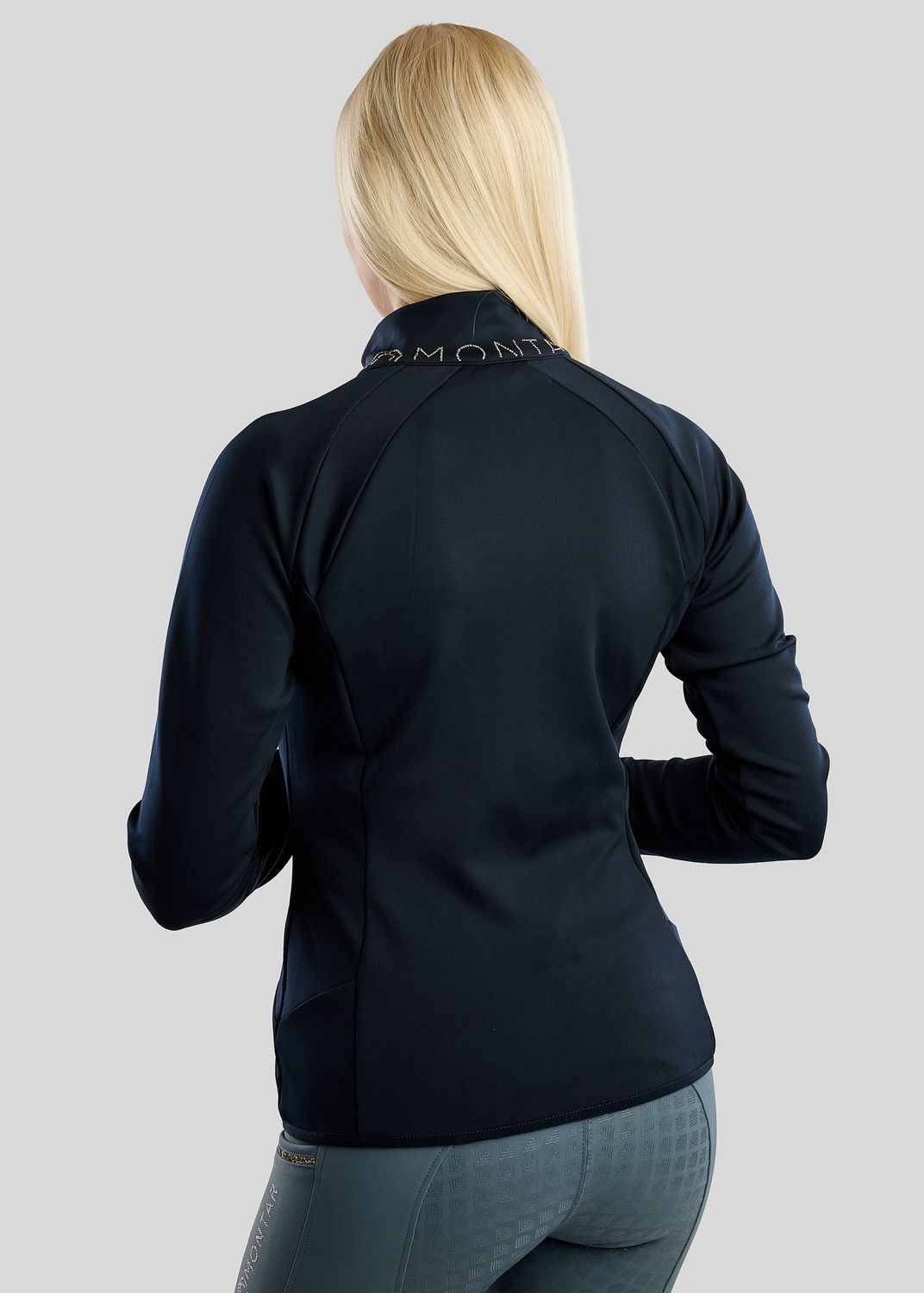 MoEverline Full Zip Jacket w. Golden Quartz Crystals - Navy 
