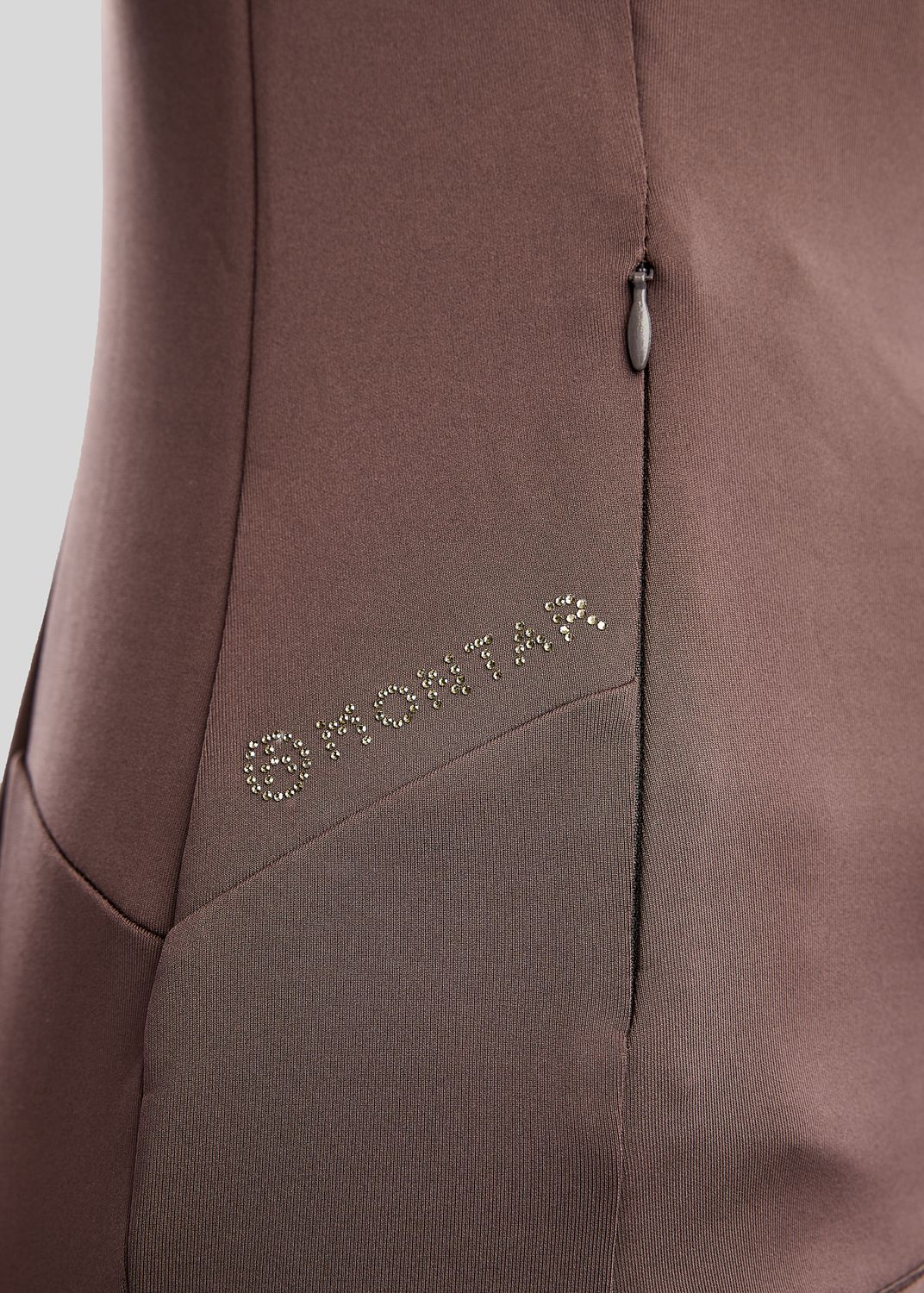 MoEverline Full Zip Jacket w. Golden Quartz Crystals - Black Peony 