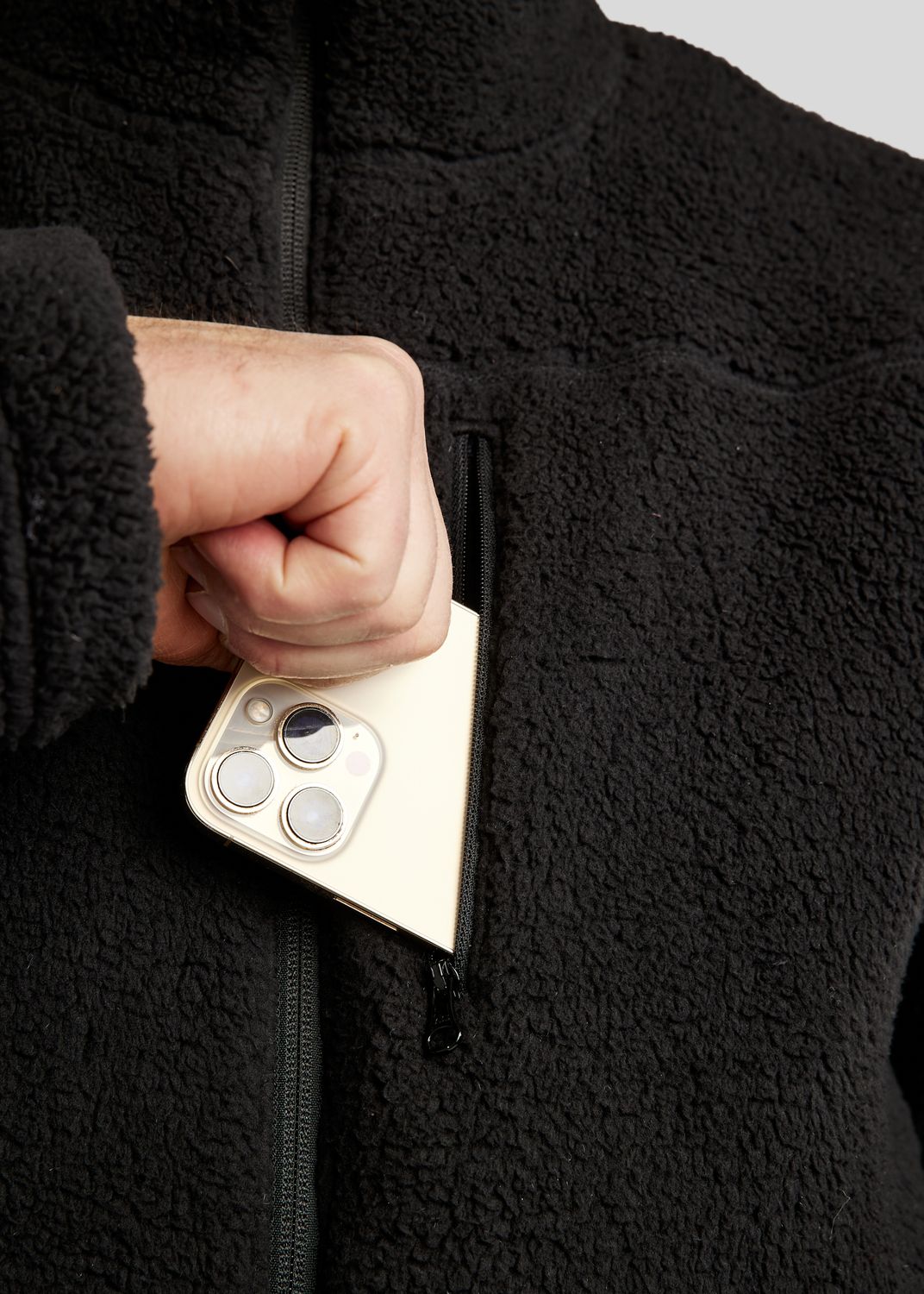 MoCharlie Herre Teddy Jakke - Sort 