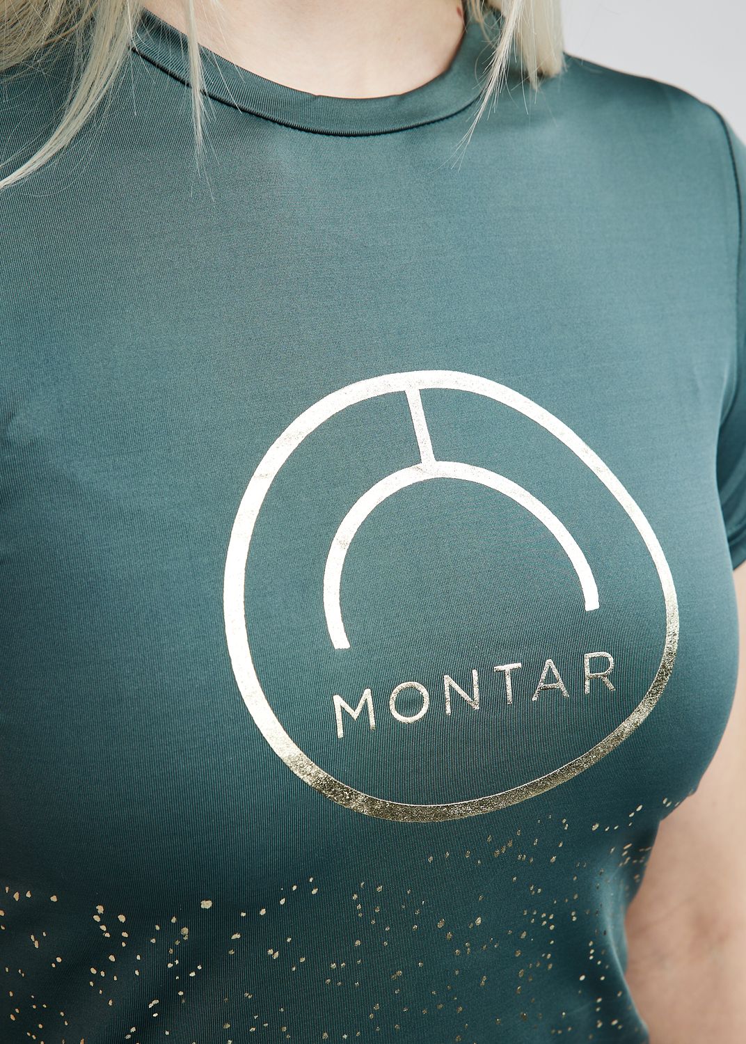 MoCille Tee w. Champagne Print - Jade