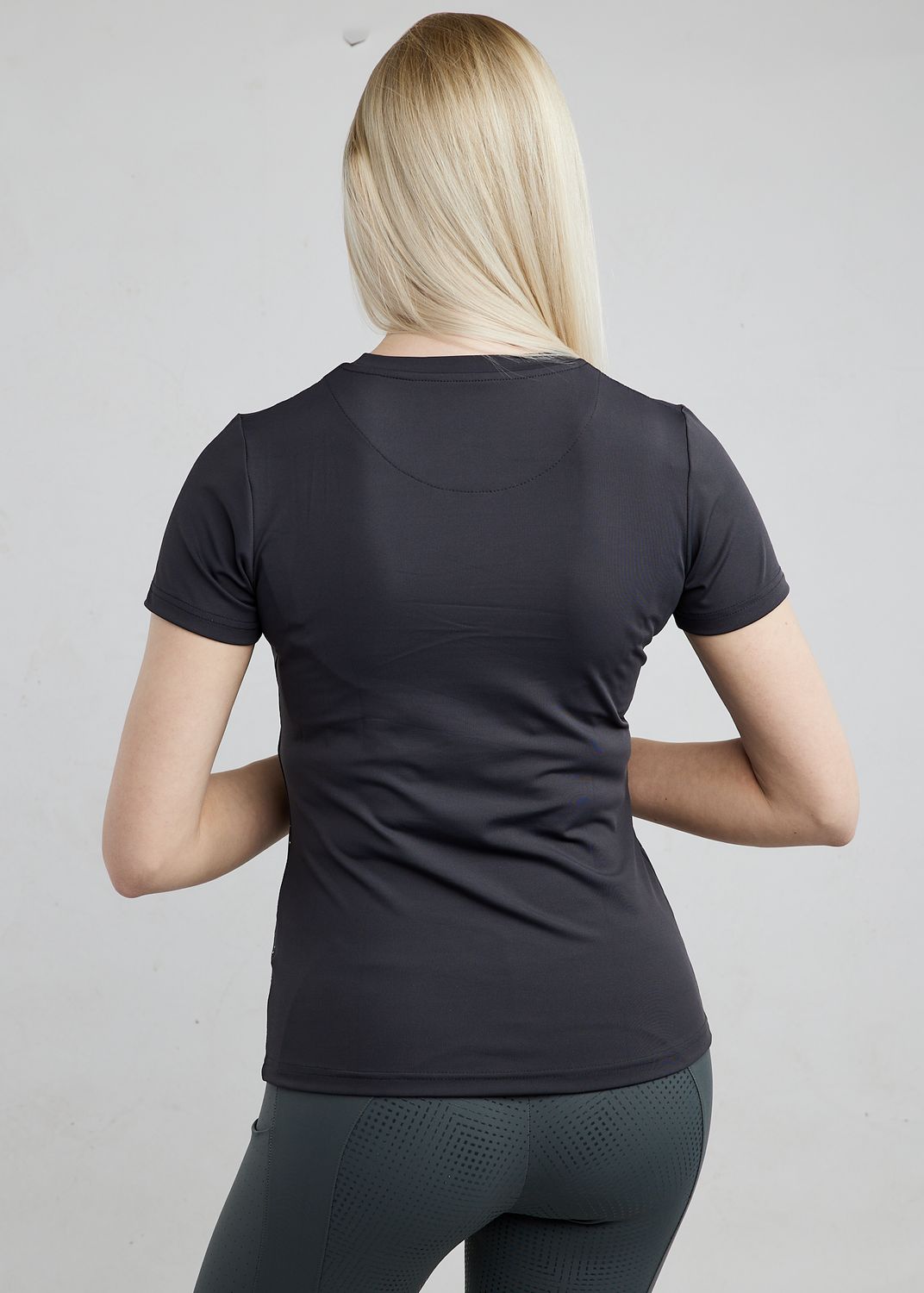 MoCille Tee w. Champagne Print - Slate Grey