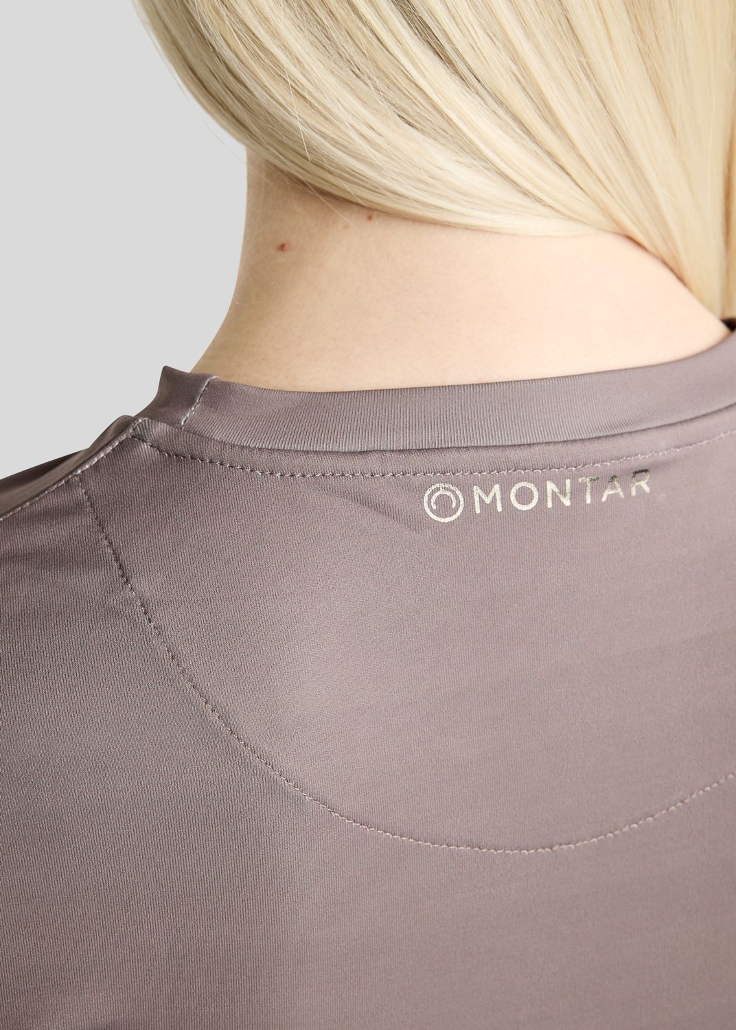MoLeia Long Sleeved Tee w. Gun Metal Lumber Check Frontprint - Nougat Brown 
