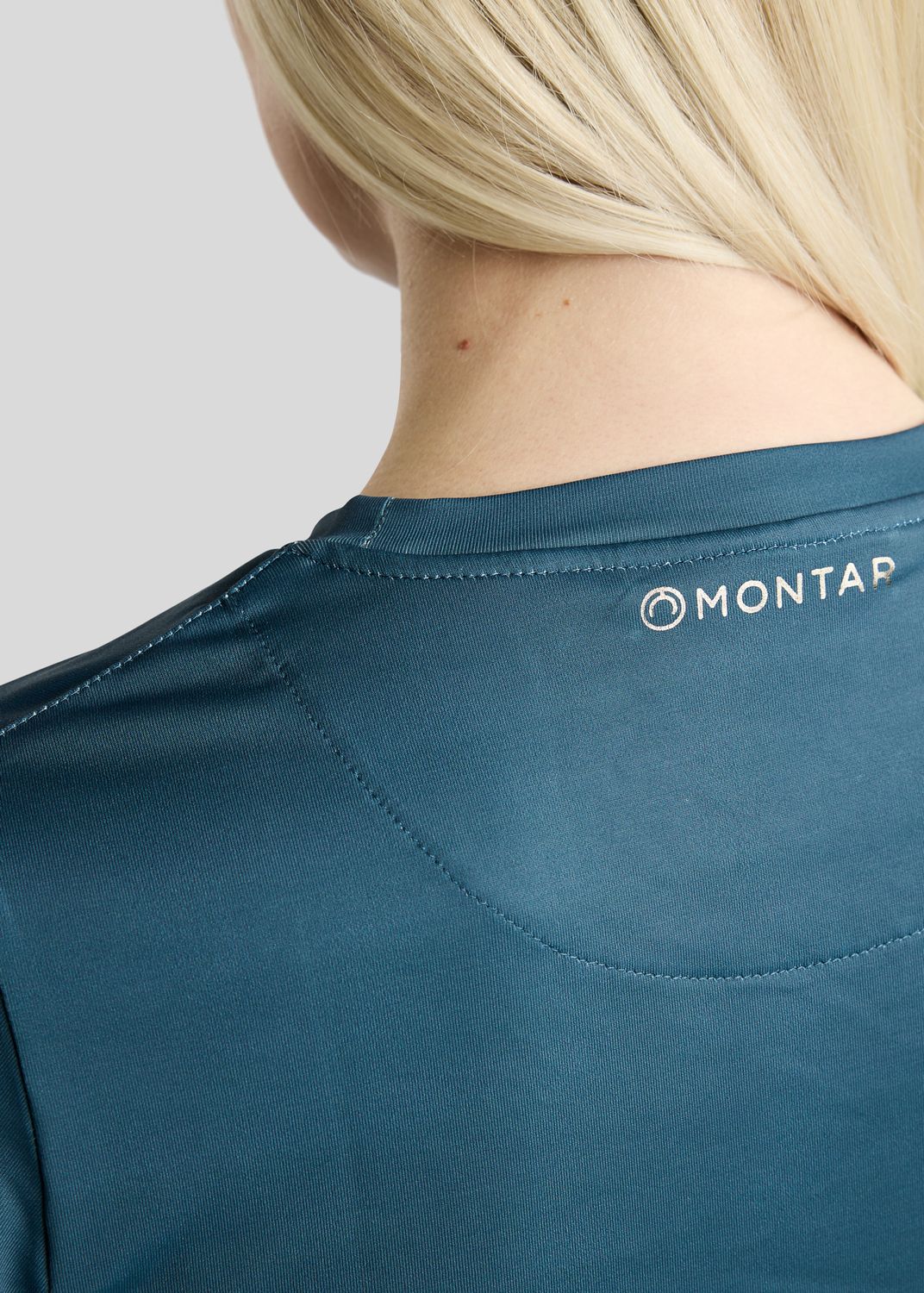 MoLeia Long Sleeved Tee w. Gun Metal Lumber Check Frontprint - Dark Slate 