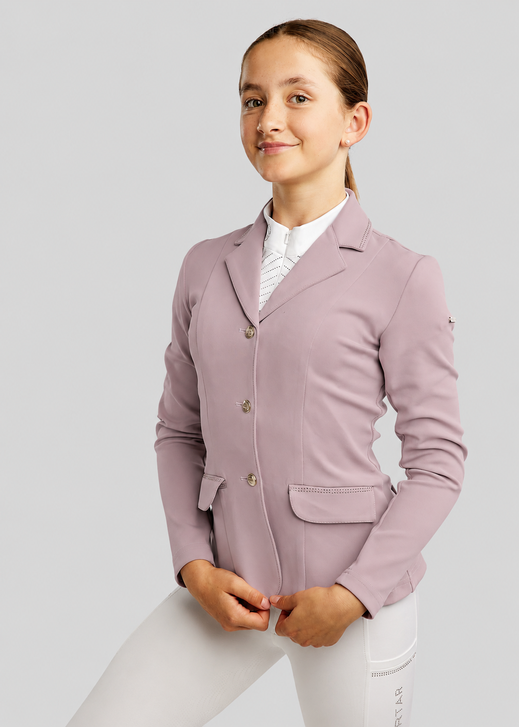 Junior MoBlair Competition Jacket w. Champagne Crystals - Cheeky Pink