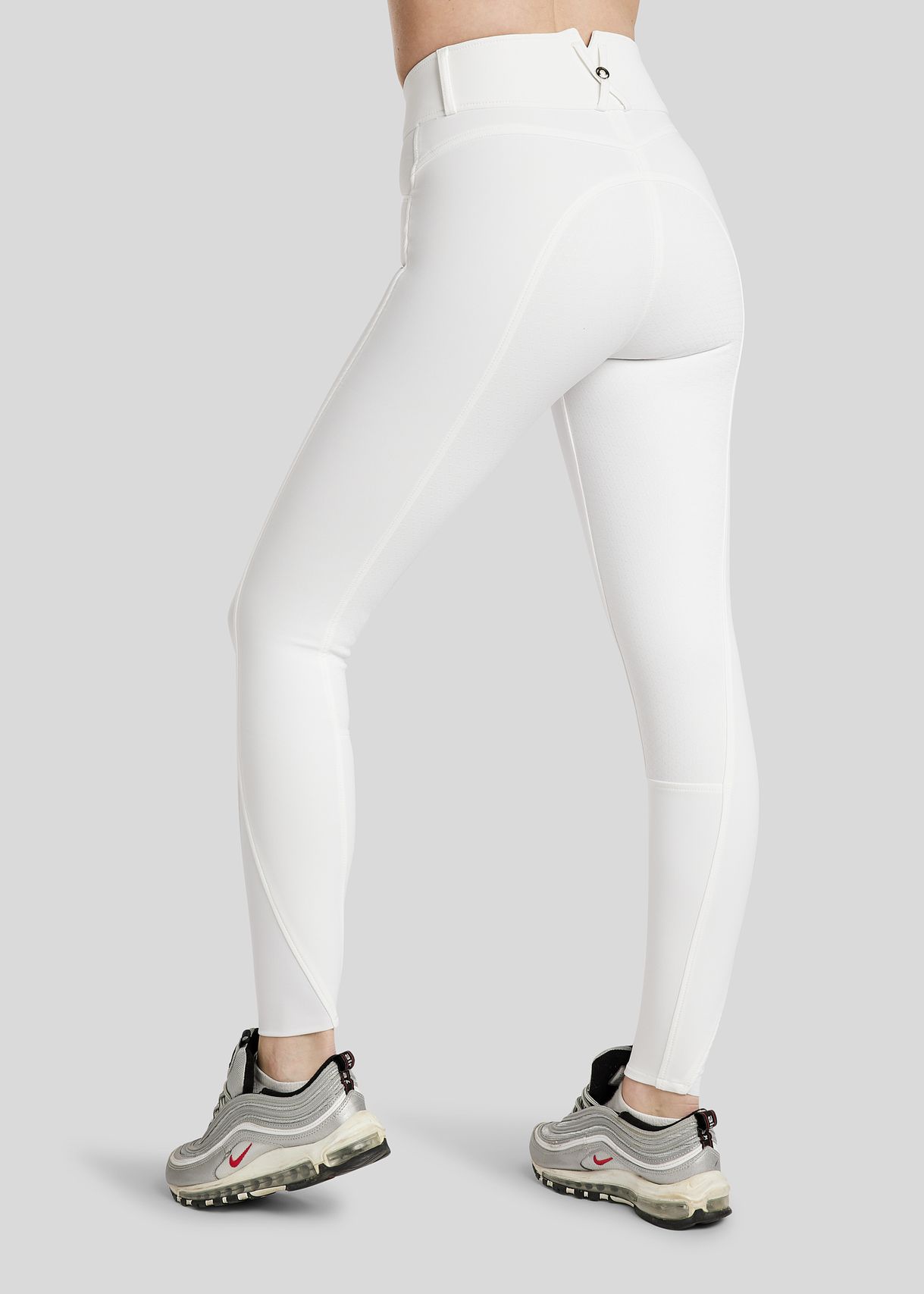 Molly Yati Breeches w. Silver Details - Fullgrip, White 