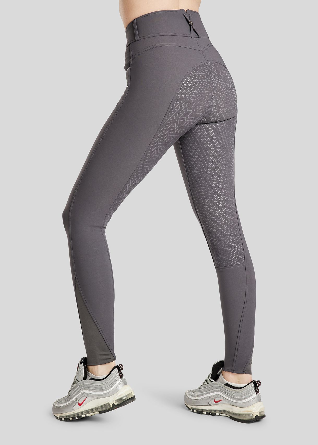 Molly Yati Breeches w. Silver Details - Fullgrip, Grey 