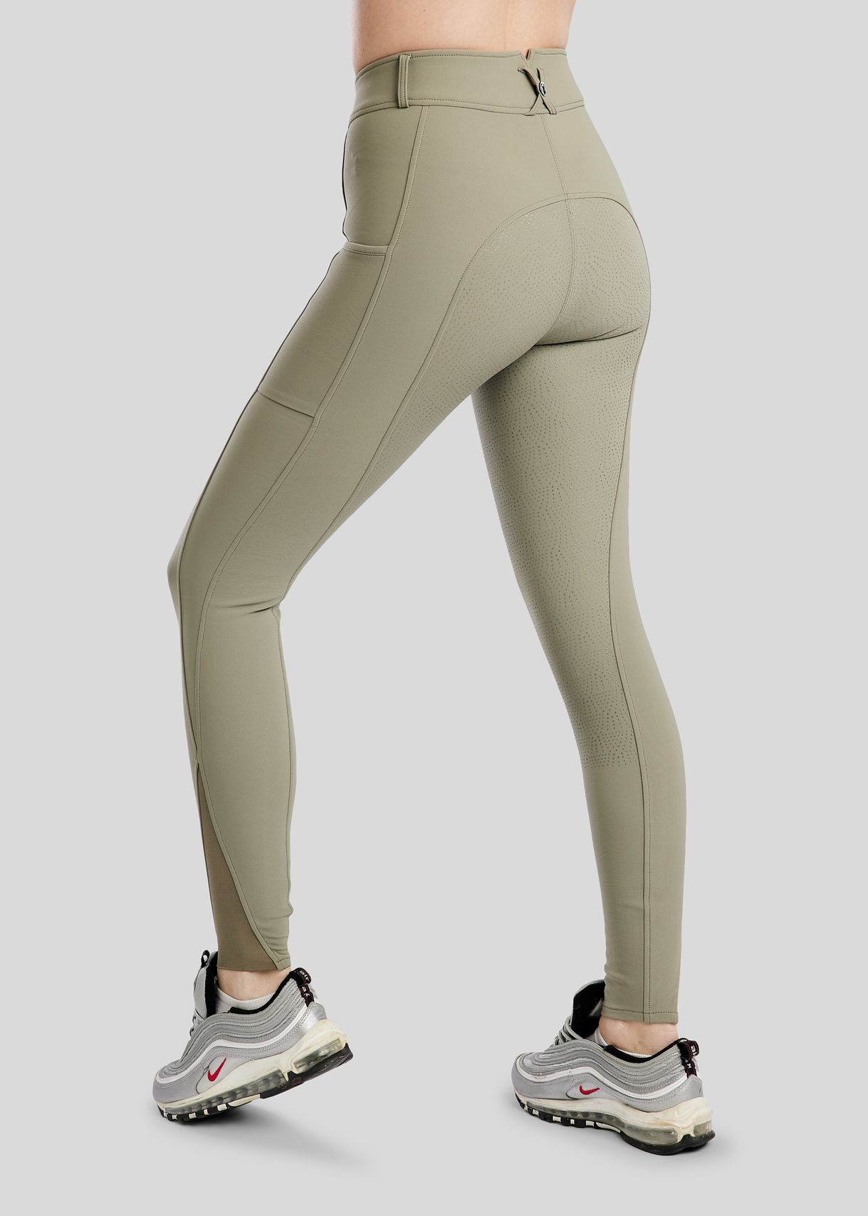 Megan Breeches w. Phone Pockets - Fullgrip, Dusty Green 