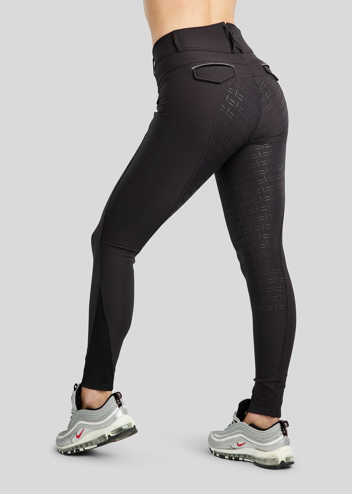 MoGloria Breeches w. Gun Metal Caviar Tape - Fullgrip, Black
