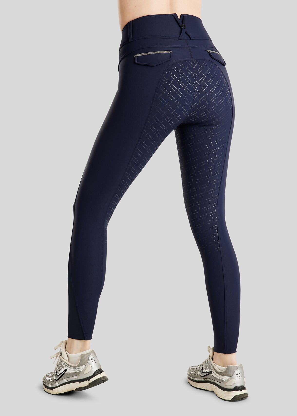MoGloria Breeches w. Gun Metal Caviar Tape - Fullgrip, Navy