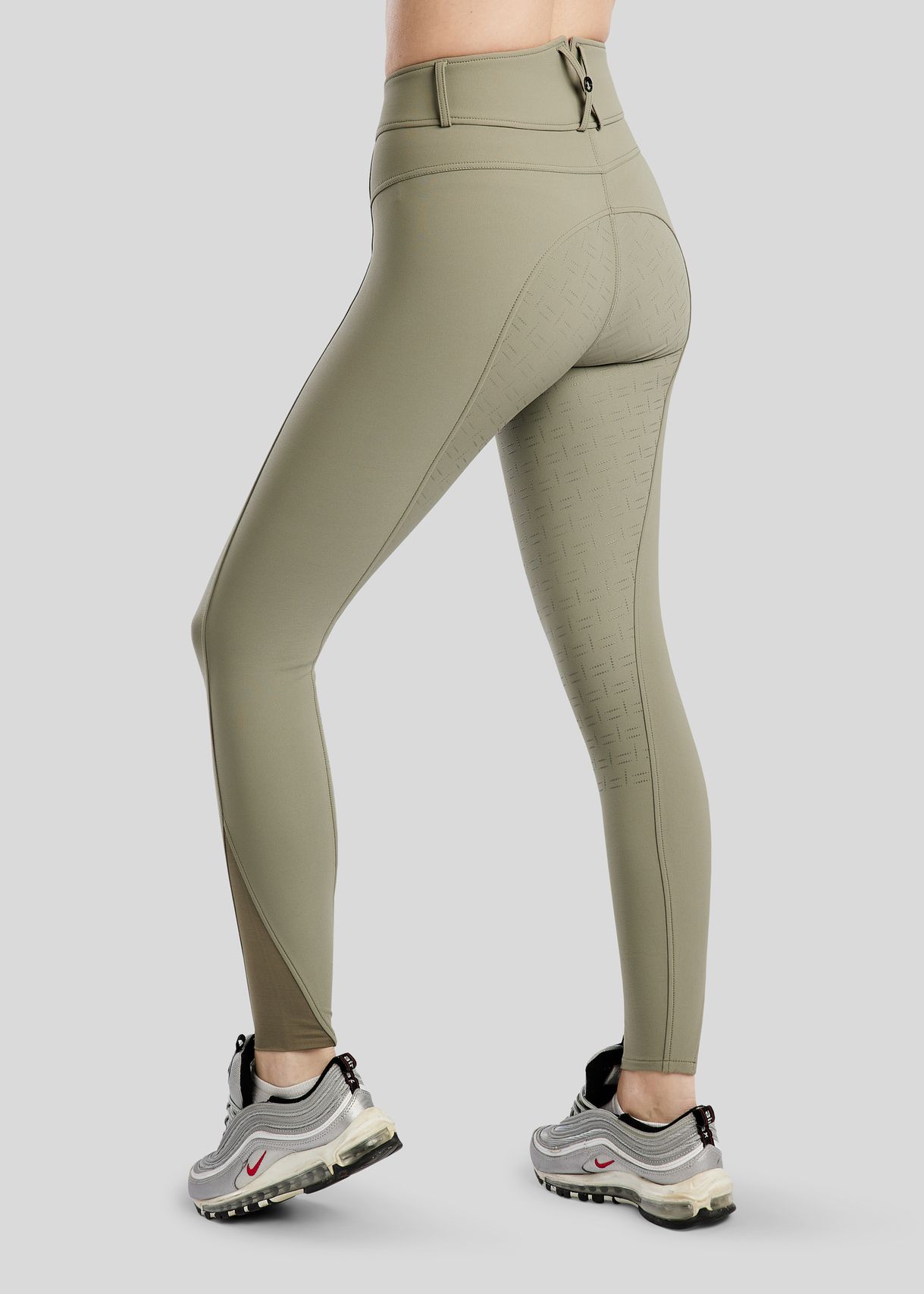 MoGaia Breeches w. Gun Metal Caviar Tape - Fullgrip, Dusty Green 